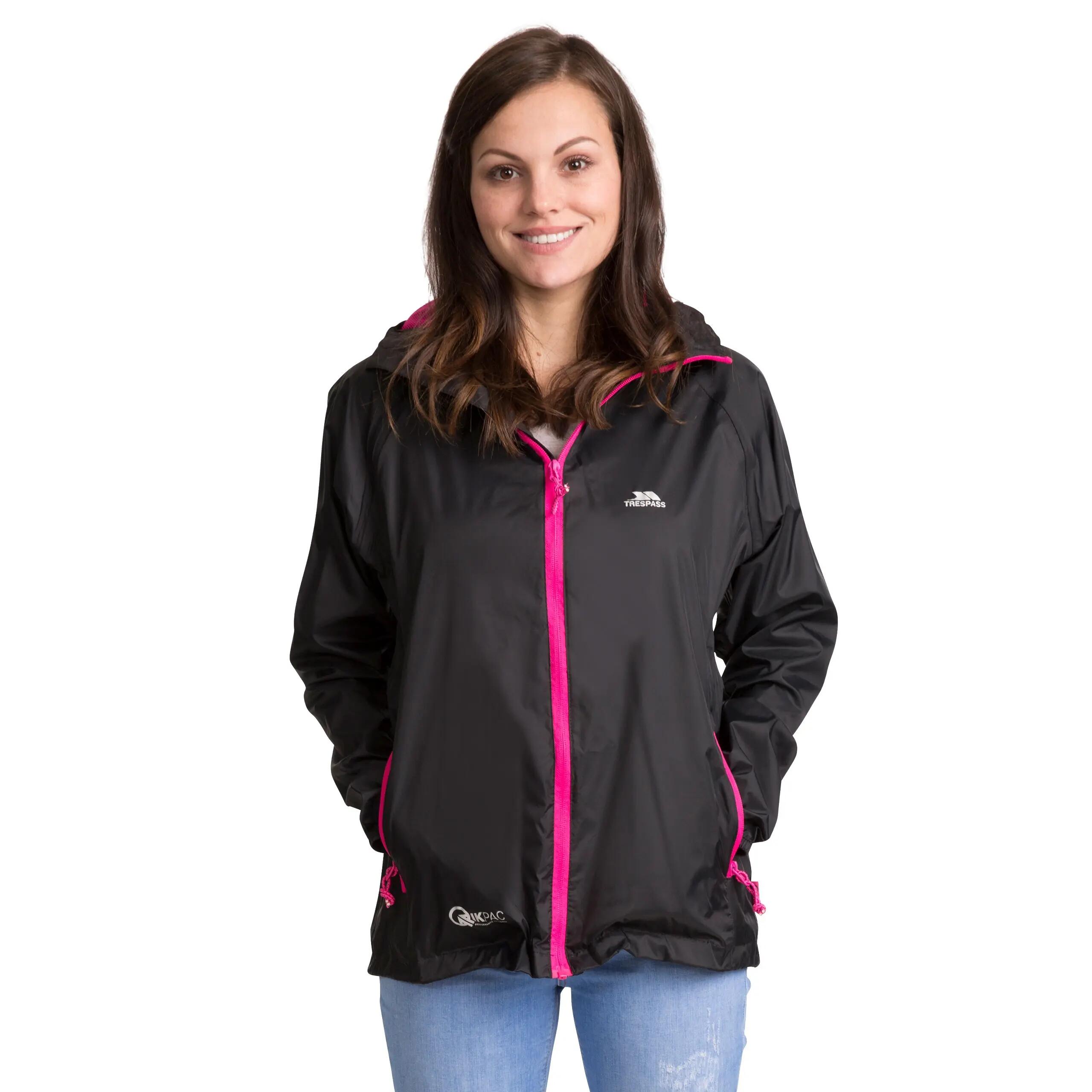 Dames waterdichte hoodie-jack met rits Trespass Qikpac 3/5