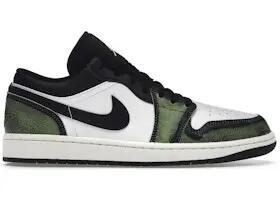 Scarpe - basse stampate - air jordan 1 low - nero/verde elettrico