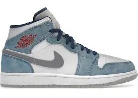 Air Jordan 1 Mid French Blue Fire Red (GS) 2/3