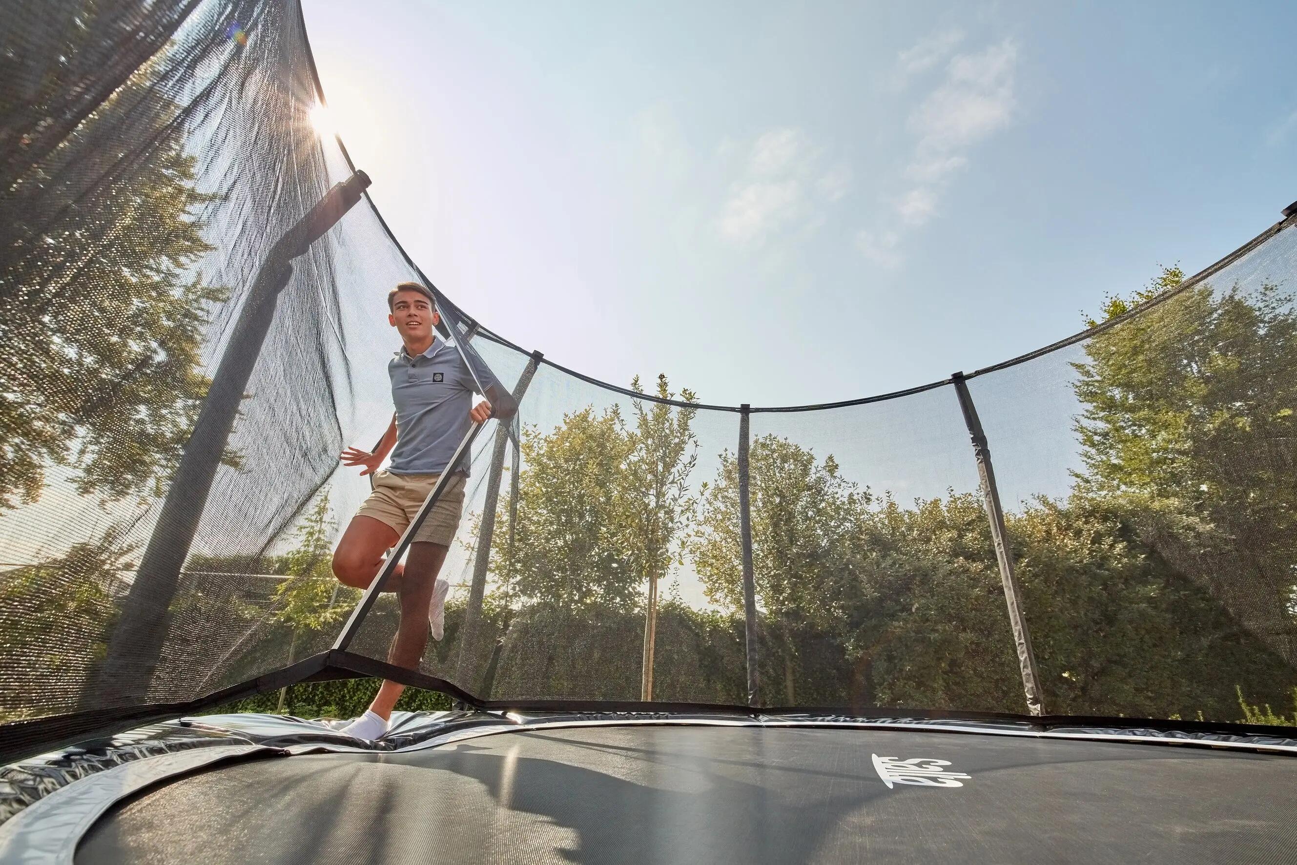 Trampoline - First Class - 427 cm - Rond Noir 8/16