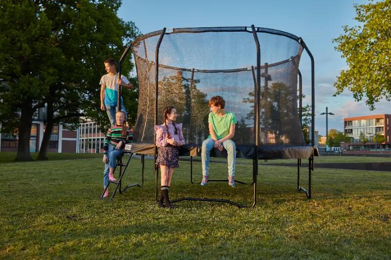 Premium Black Edition - ø251cm - Trampoline met veiligheidsnet - Rond - Zwart 14/16