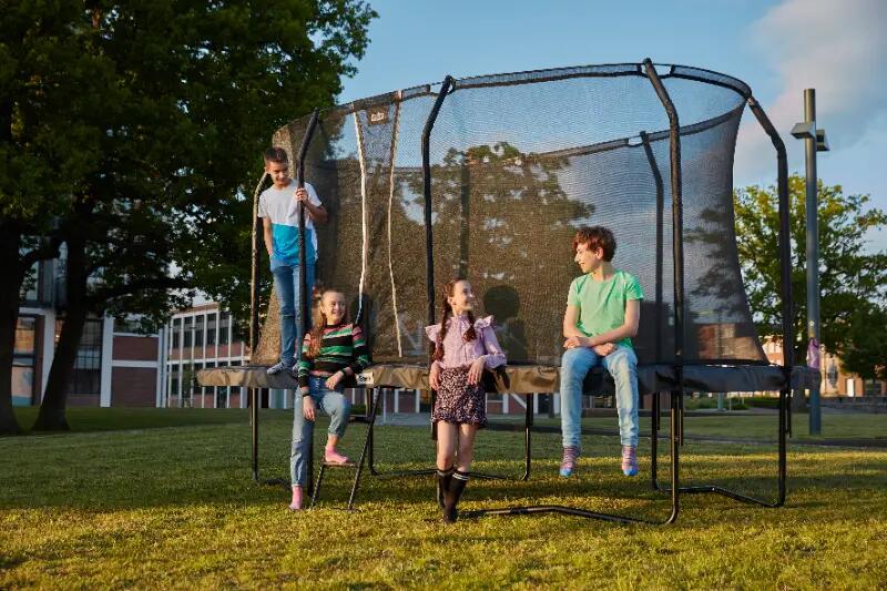 Premium Black Edition - ø251cm - Trampoline met veiligheidsnet - Rond - Zwart 12/16