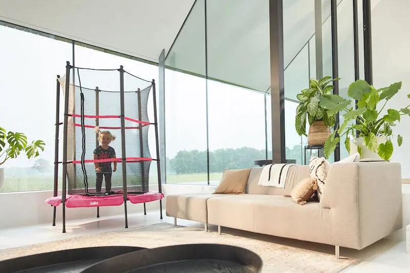 Trampoline Junior - 140 cm - Rond Rose 10/12