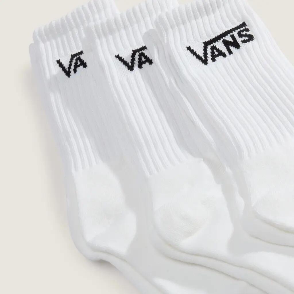 Meias Vans Modelo Vn000qbvwht1 Classic Crew Cor Branco 3/5