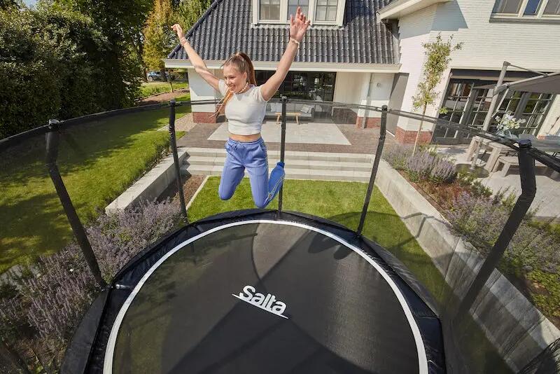 First Class - ø366cm - Rundes Trampolin mit Leiter - Schwarz 14/15