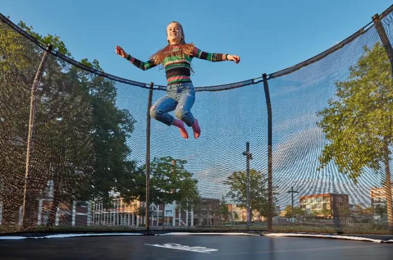 Premium Black Edition - ø457cm - Trampoline met veiligheidsnet - Rond - Zwart 13/16