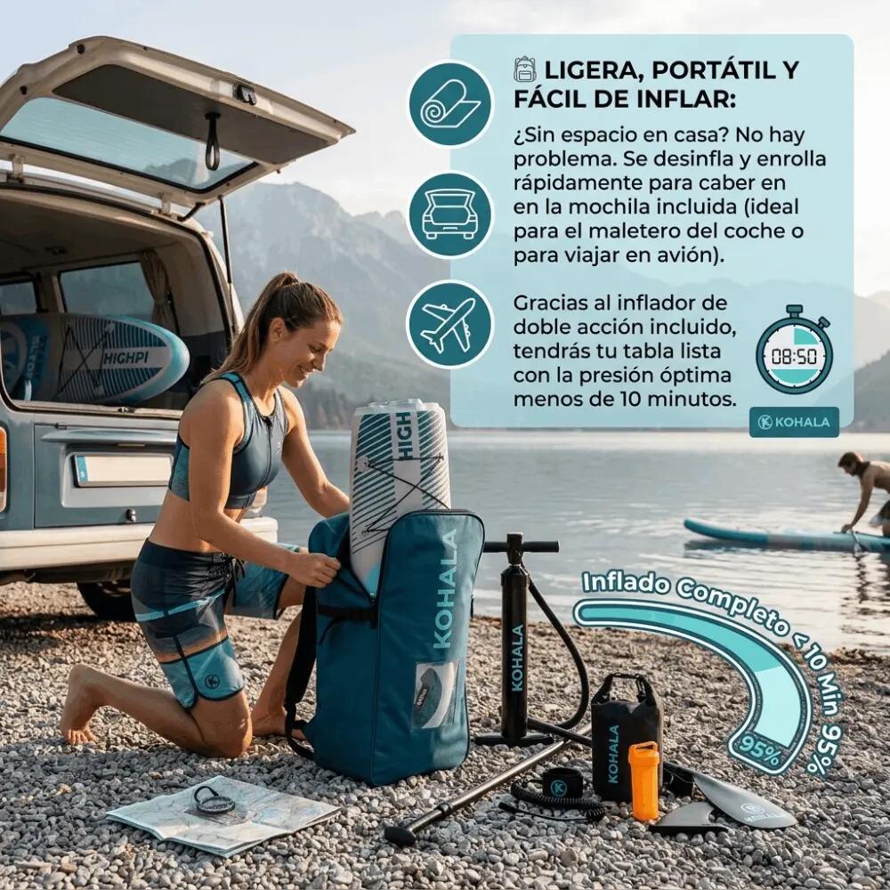 Tabla de Paddle Surf Hinchable Kohala Start Slyde 10'6" - Pack Iniciación y Tra 5/11