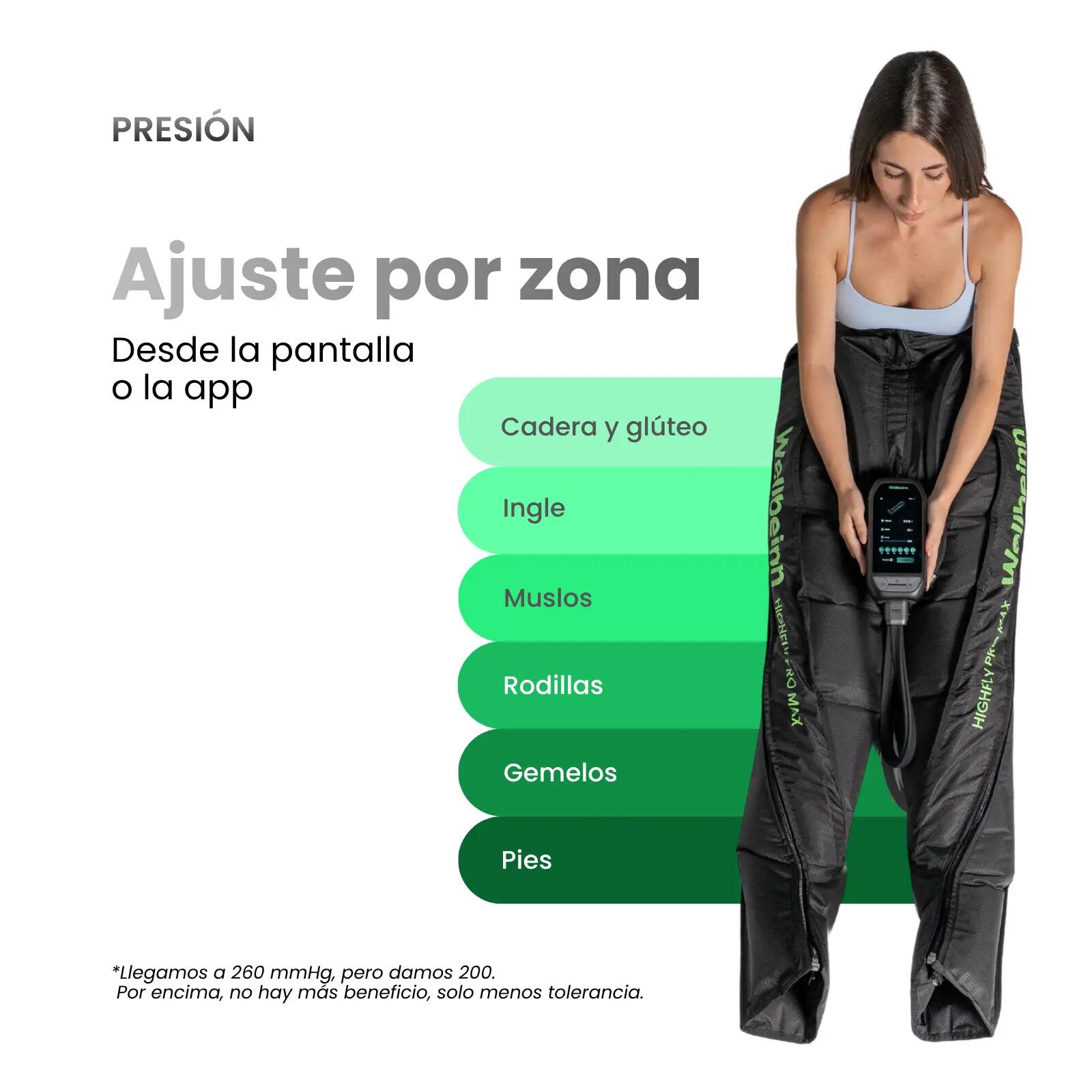 Pressotherapie-Hose 6 Kammern 200 mmHg Hüfte und Lende Highfly Pro Max 3/10