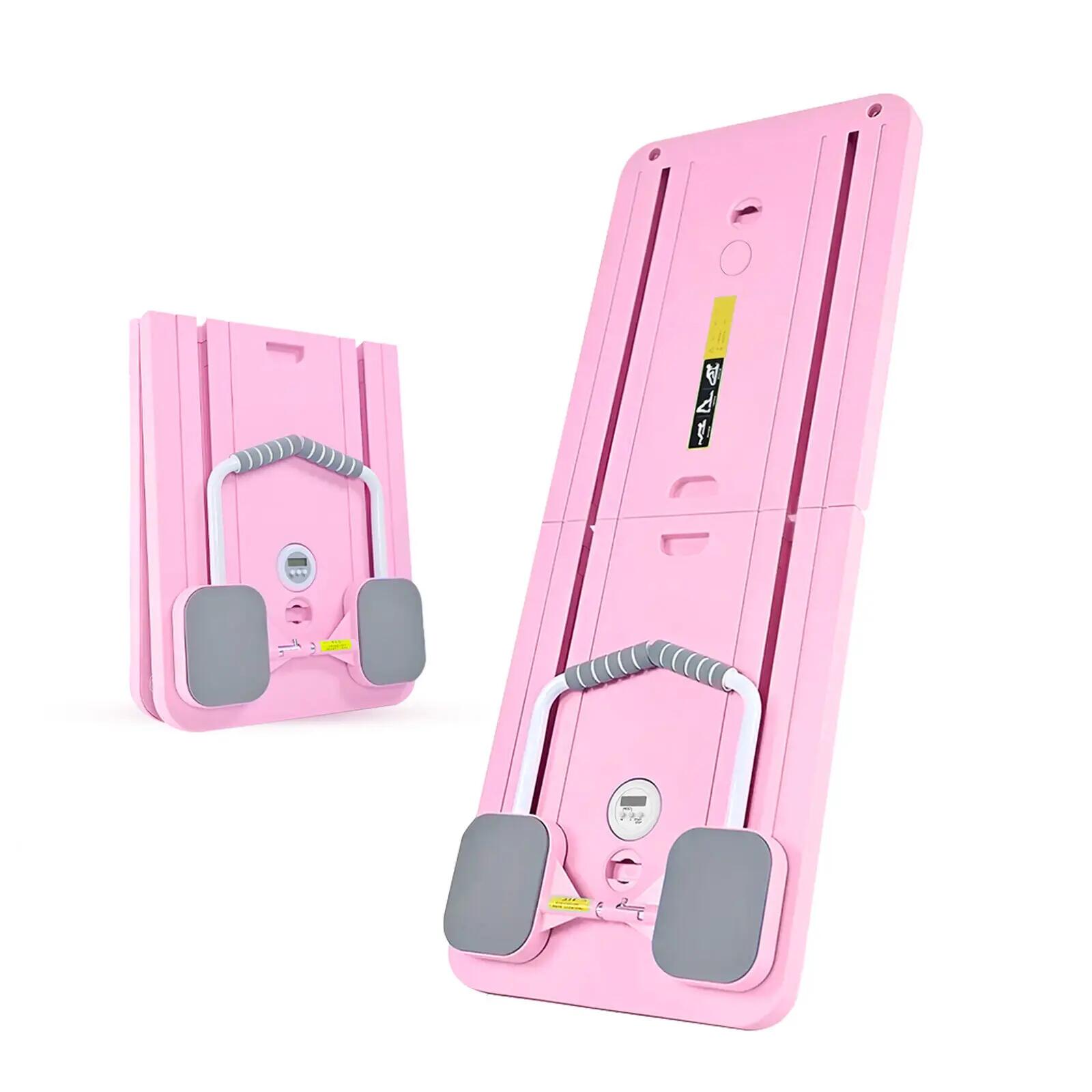 fitnessLAB Pink Pilates Board Reformer - Foldable set for full-body workouts