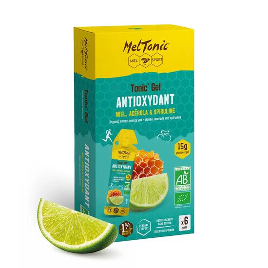GELS ENERGETIQUES BIO ANTIOXYDANT - MIEL, ACÉROLA & SPIRULINE - ETUI X6