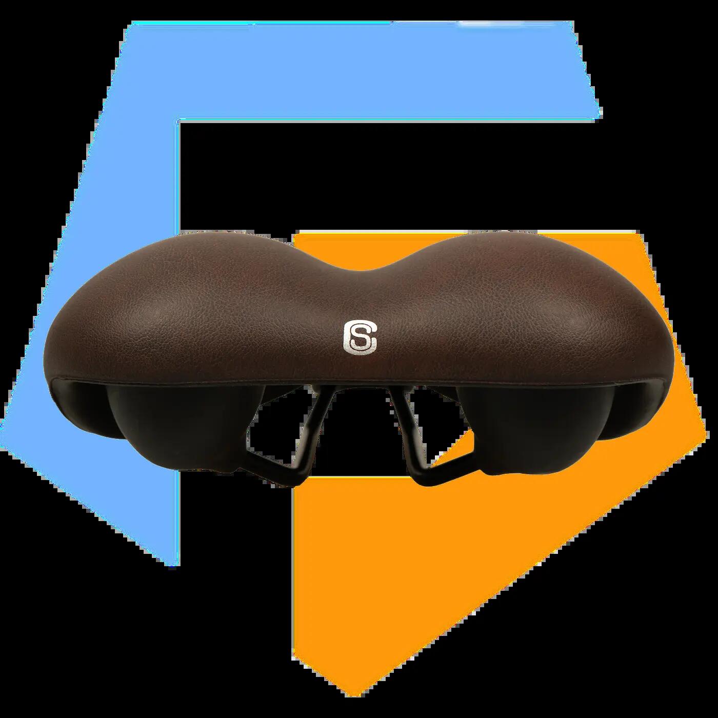 Selle Comfort Fiets Zadel City Bruin, Zonder Strop 4/5