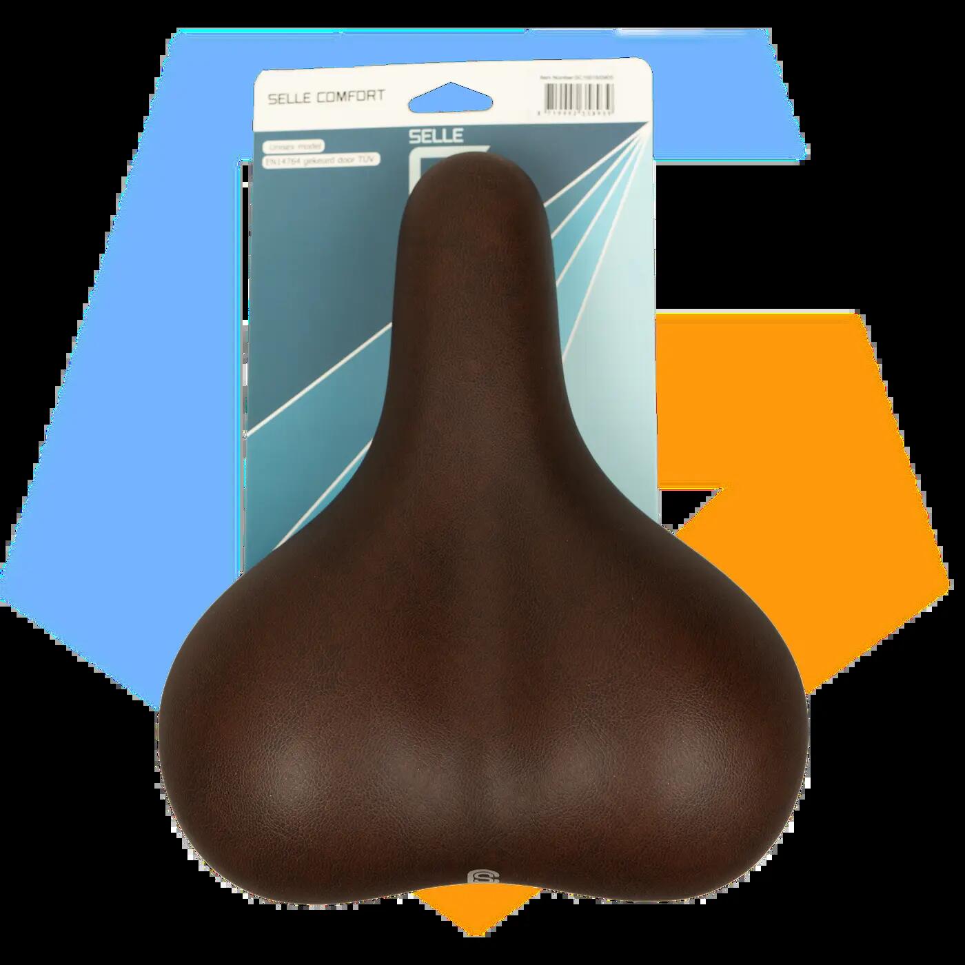 Selle Comfort Fiets Zadel City Bruin, Zonder Strop 3/5