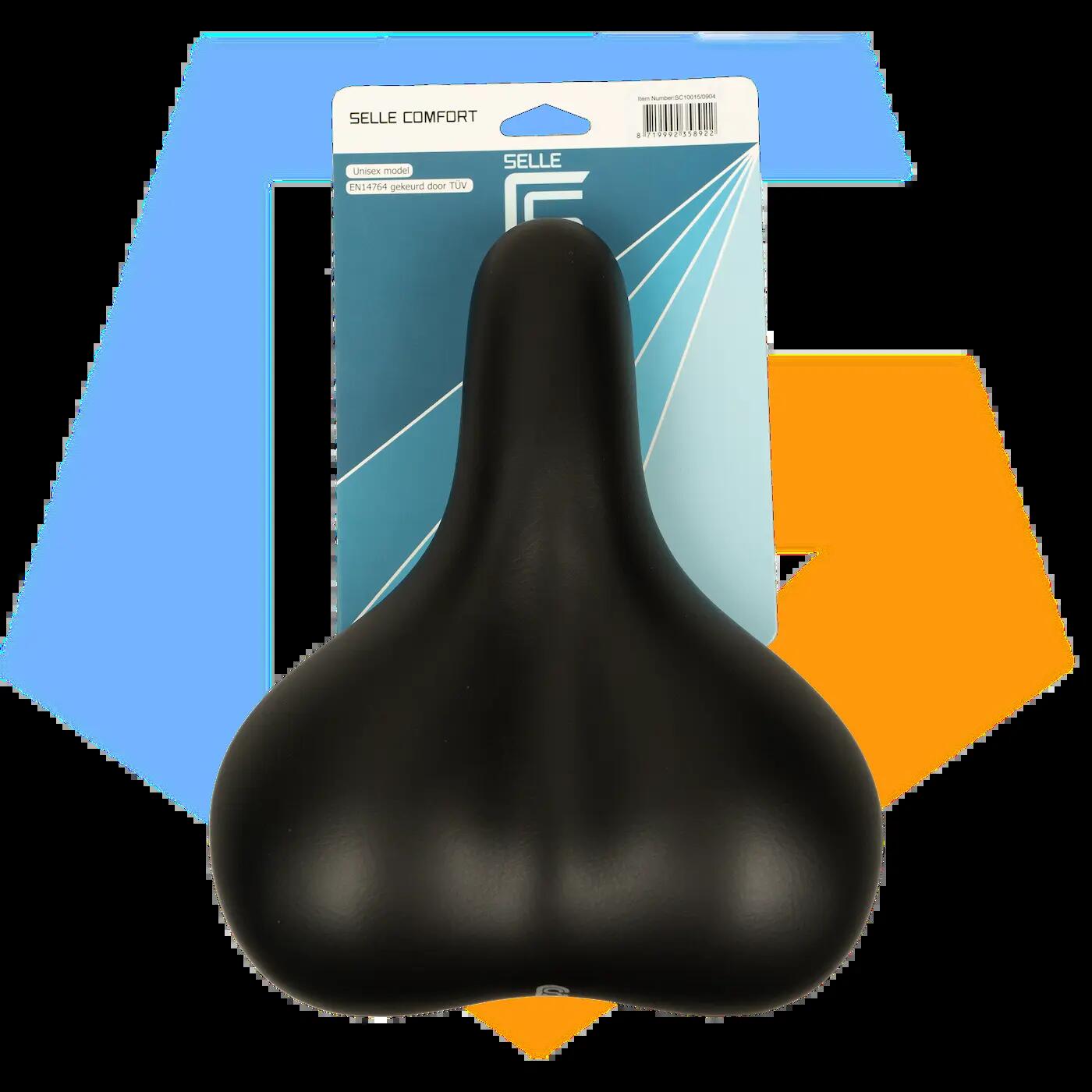 Selle Comfort City Zwart Zadel - Perfect voor Stadsfietsen 3/5