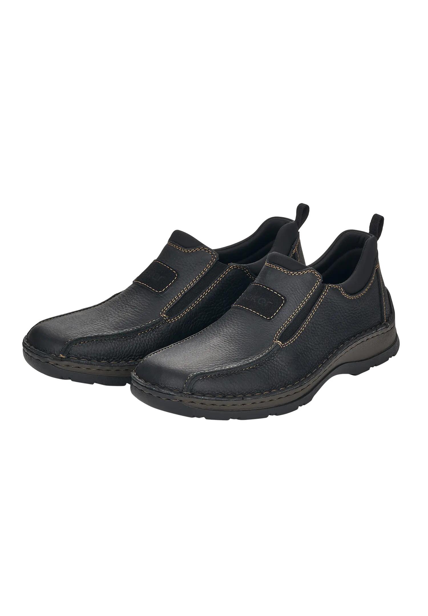 Rieker Herren Business Leder Schuhe 05363-00 schwarz extra Weit 1/7