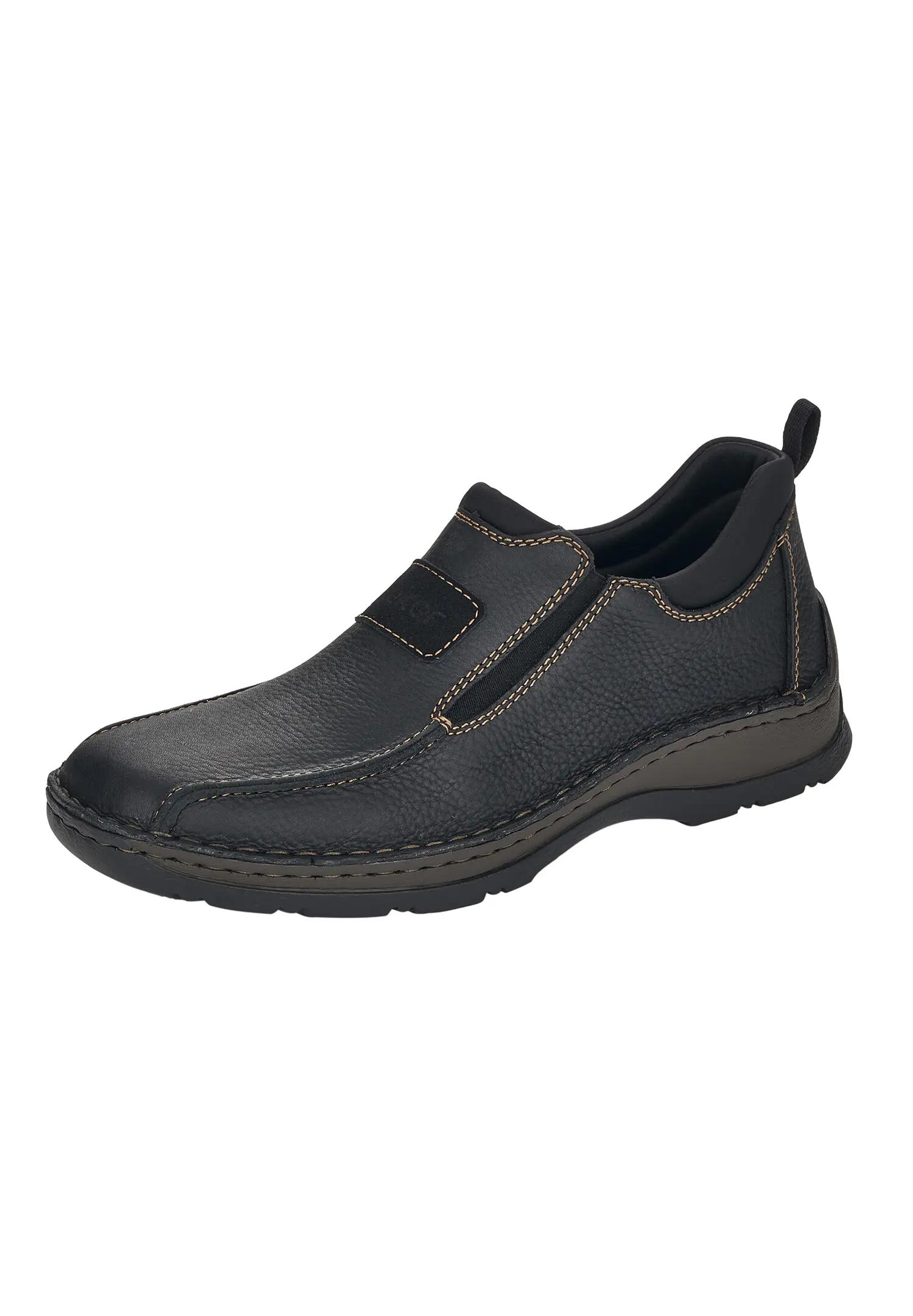 Rieker Herren Business Leder Schuhe 05363-00 schwarz extra Weit 3/7
