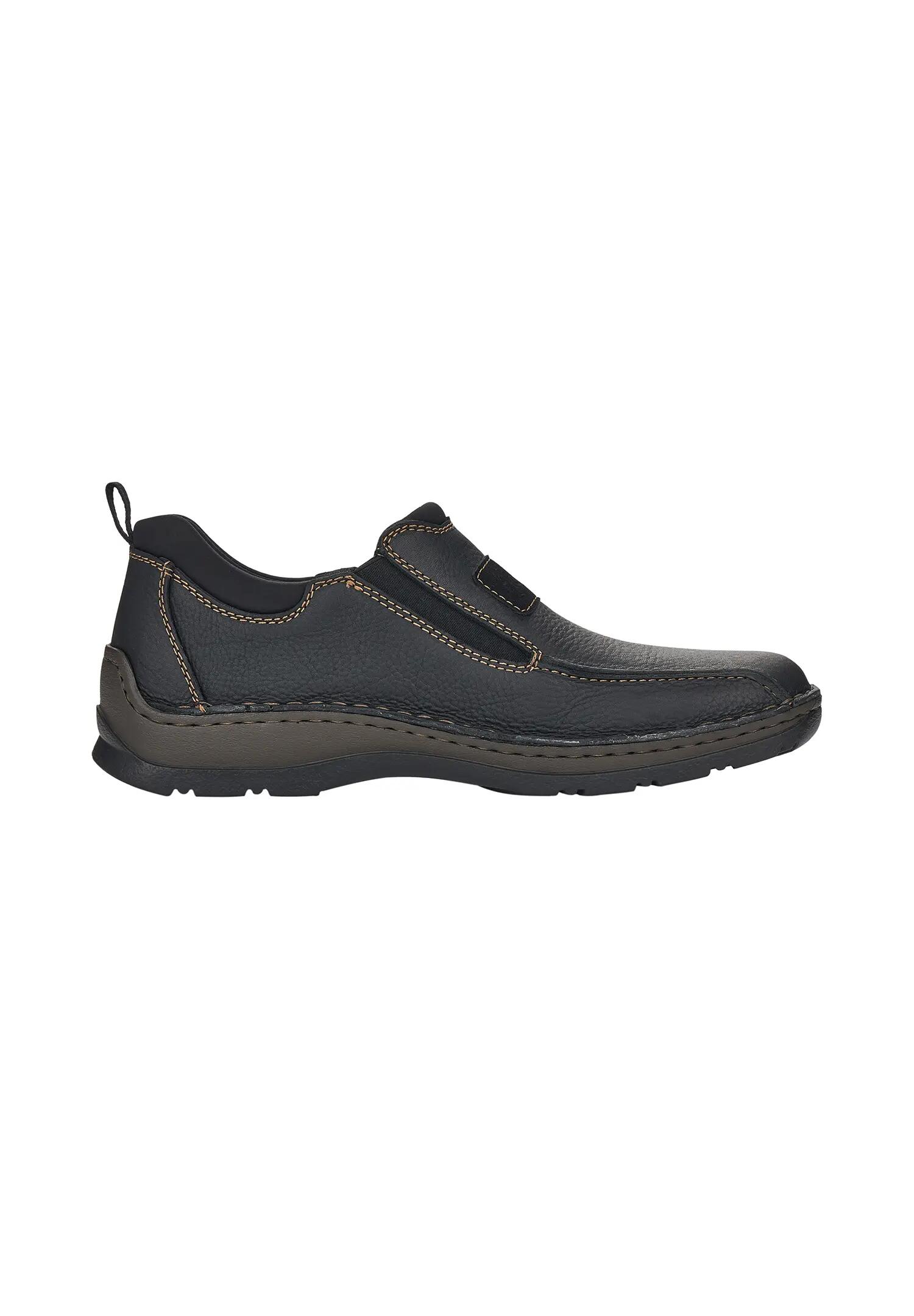 Rieker Herren Business Leder Schuhe 05363-00 schwarz extra Weit 2/7