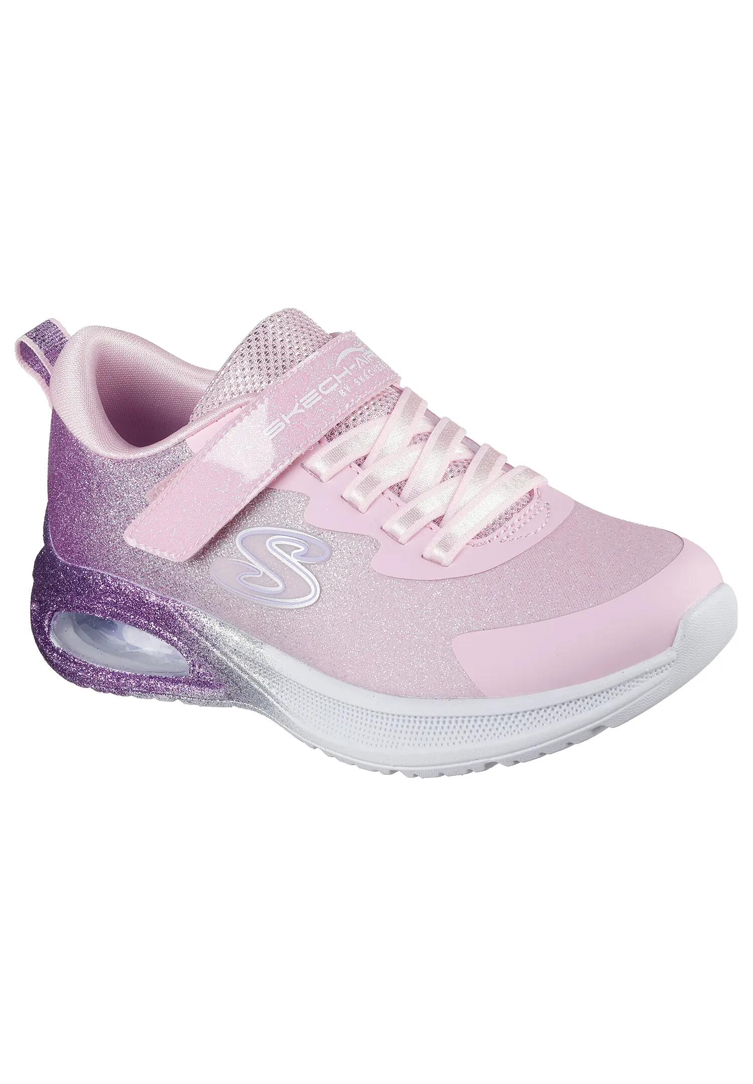Skechers Mädchen Microspec Max Advance Glitz Gala Sneaker Rosa 3/5