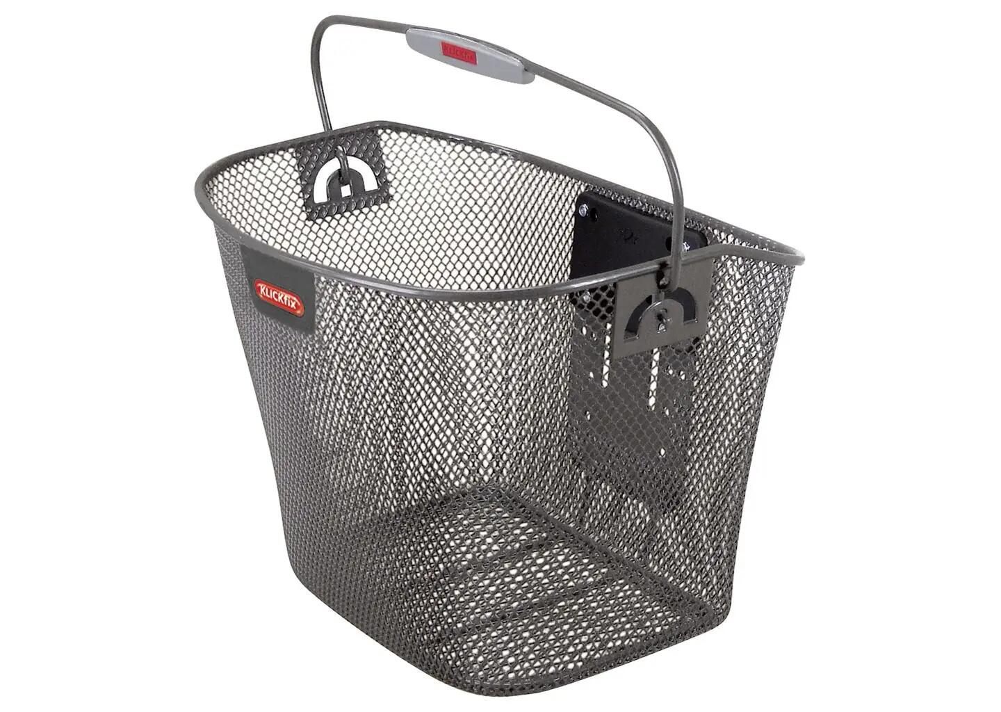 Panier vélo avant acier nid abeille avec anse fixation sur cintre avec platine p 5/7