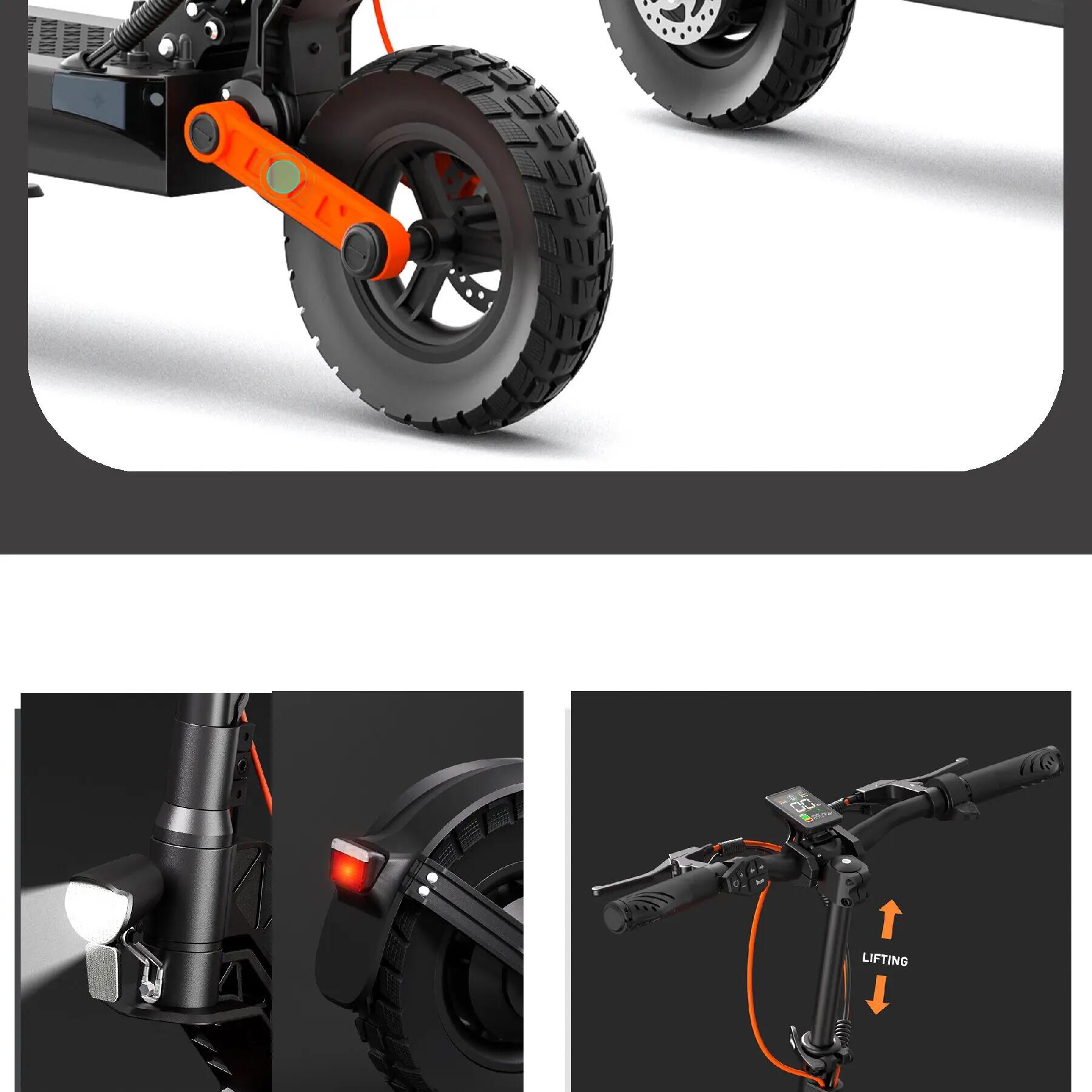 Patinete Eléctrico Plegable para Adultos S5 PRO ABE ｜48V13Ah｜Neumáticos 10" 5/9