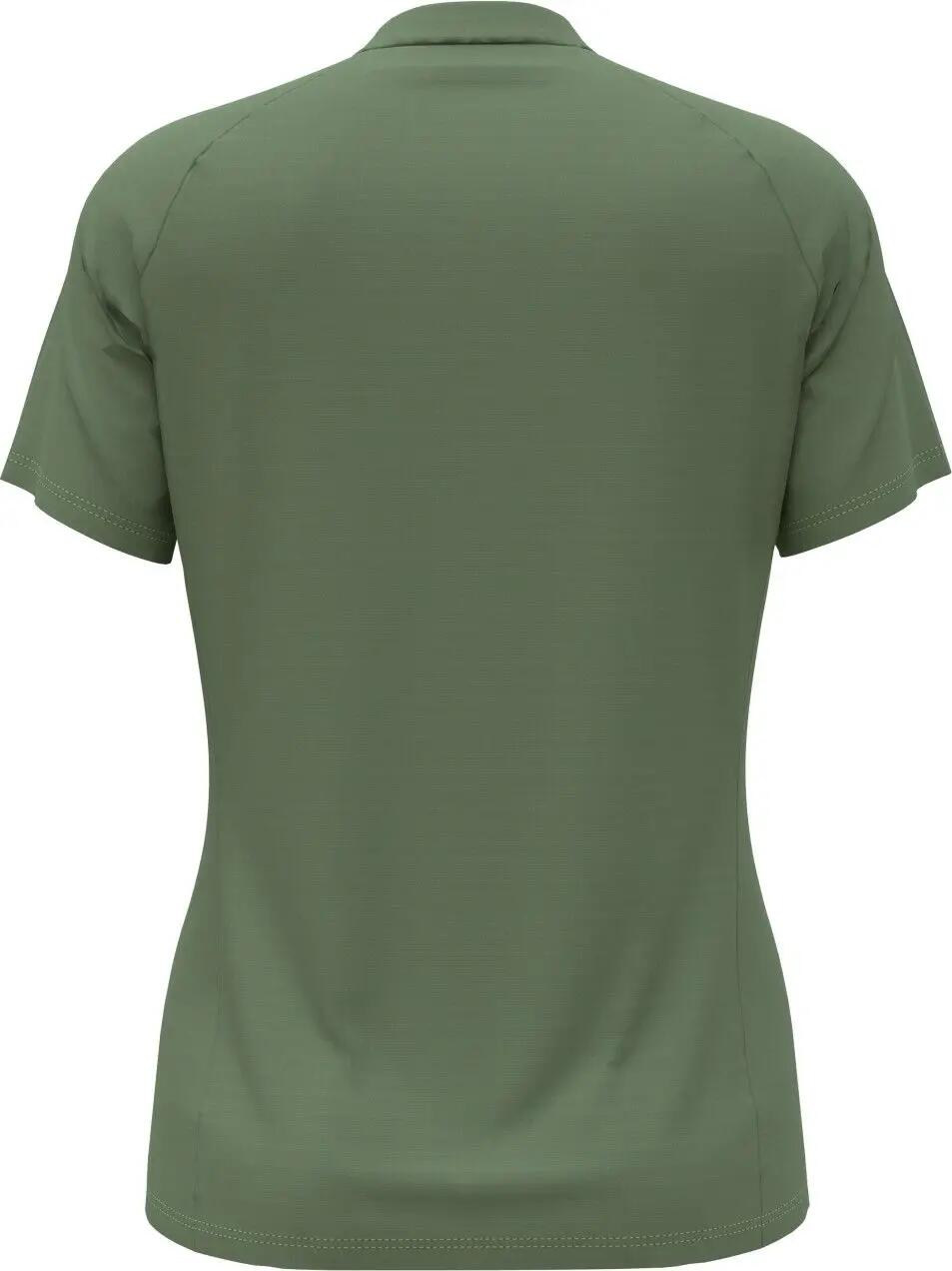 T-Shirt Running Odlo Essential 1/2 Zip Femme Kaki 4/4