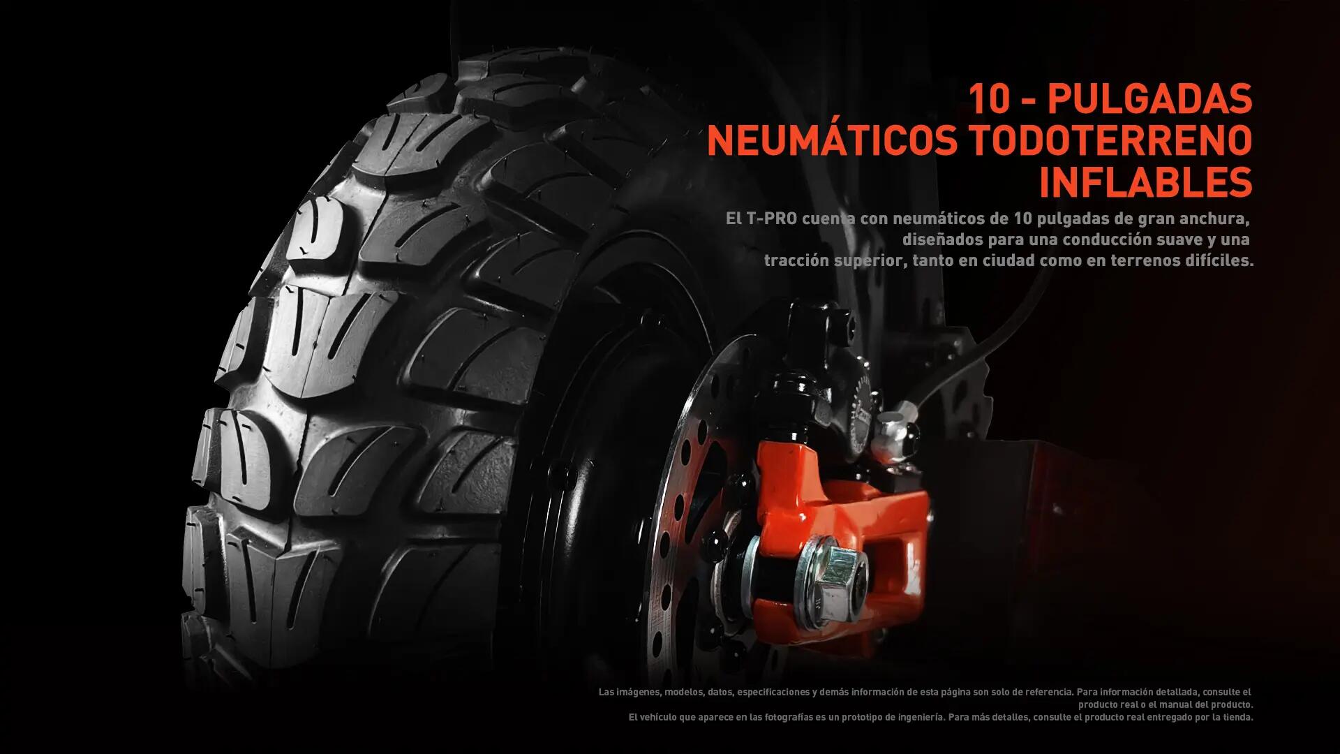 Patinete Eléctrico para Adultos JOYOR T-PRO 48V26Ah, Neumáticos 10", DGT 8/8