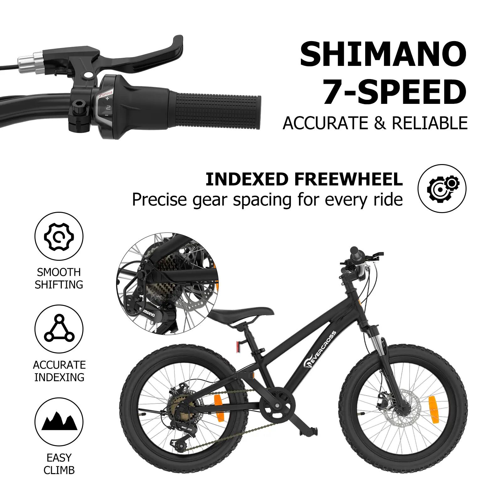 MTB Mountain bike bambino 20" EM5 7 velocità freni a disco forcella ammortizzata 9/15