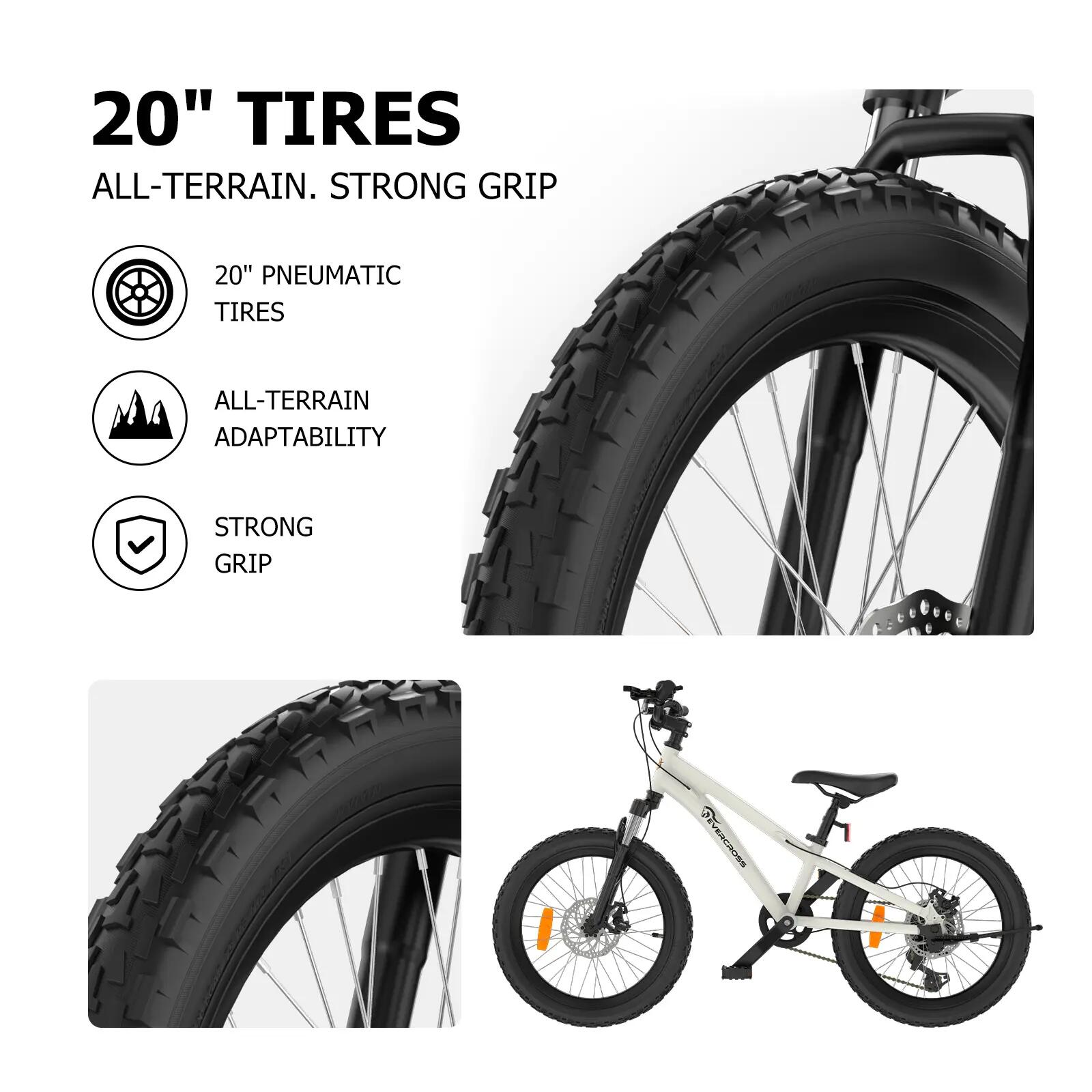 MTB Mountain bike bambino 20" EM5 7 velocità freni a disco forcella ammortizzata 10/15