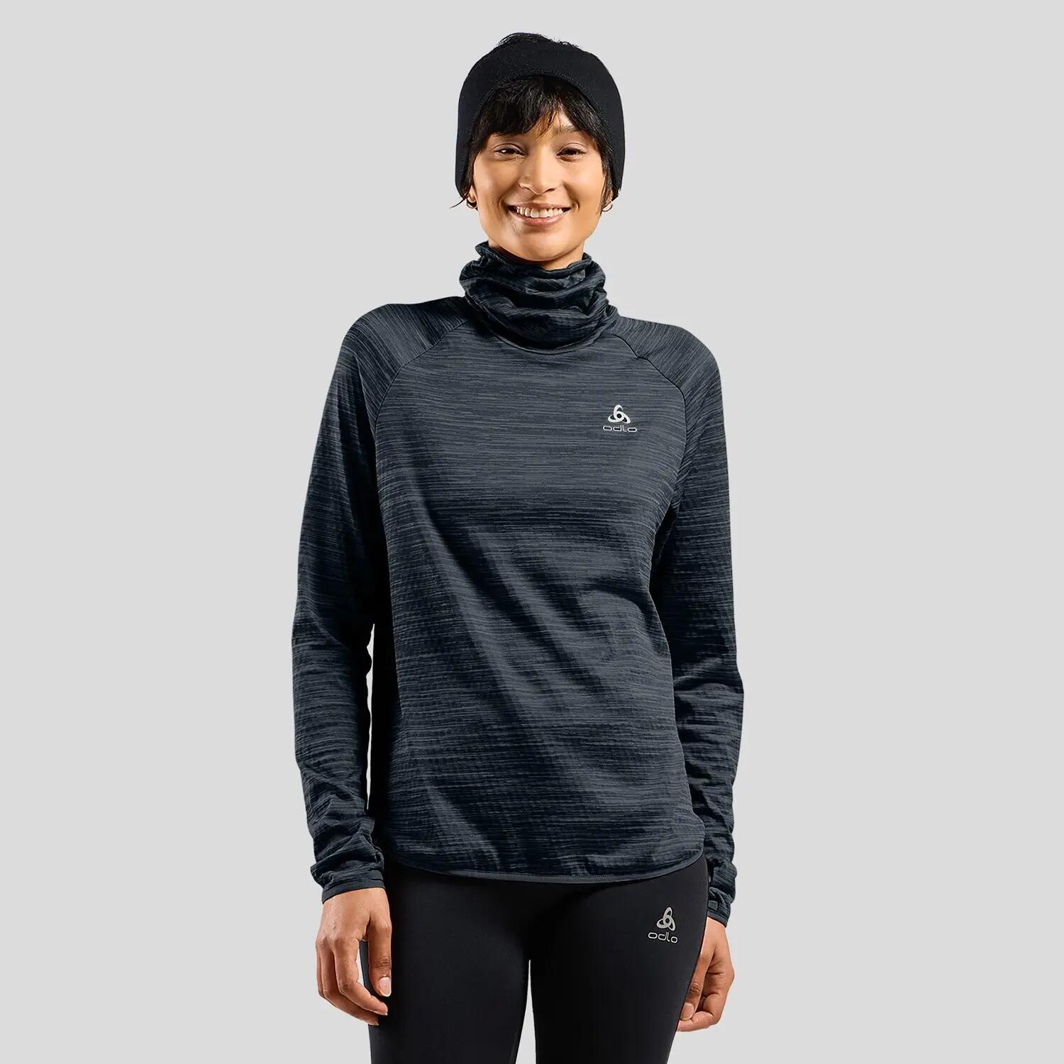 Odlo Women Mid Layer Run Easy black melange Größe XS 3/5