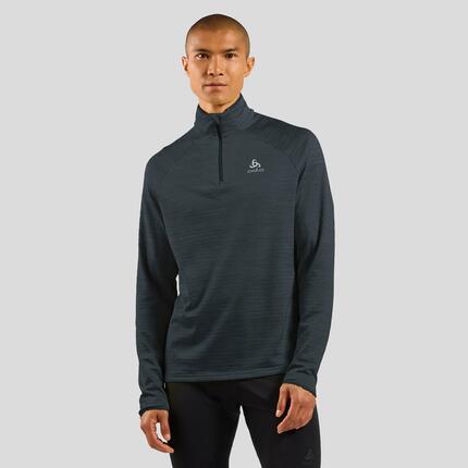 Pull à manches longues et col zippé Run Easy pour homme