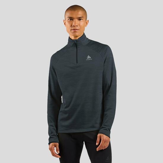 Pull à manches longues et col zippé Run Easy pour homme