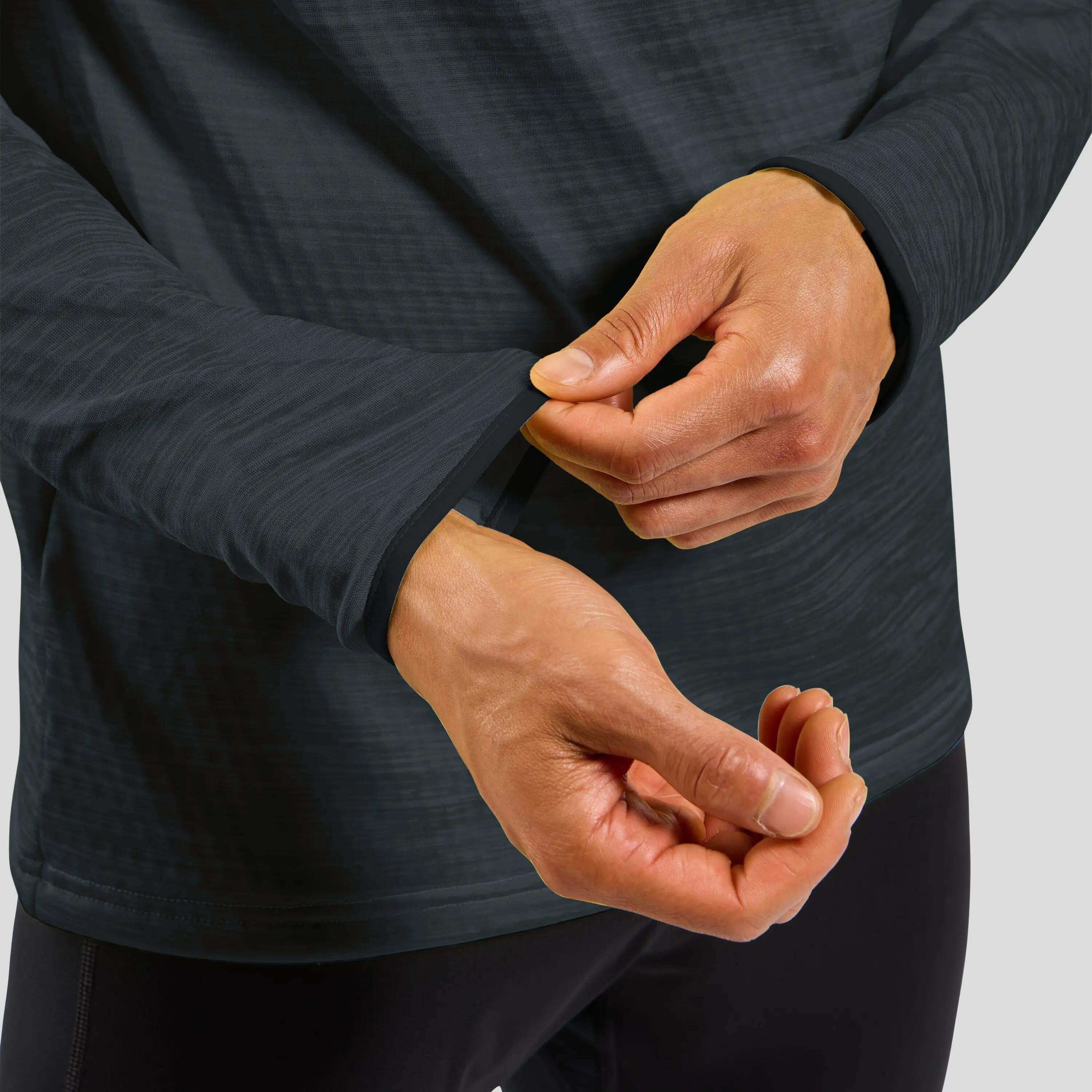 Pull à manches longues et col zippé Run Easy pour homme 5/8