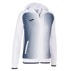 Veste à capuche Femme Joma Supernova blanc bleu marine