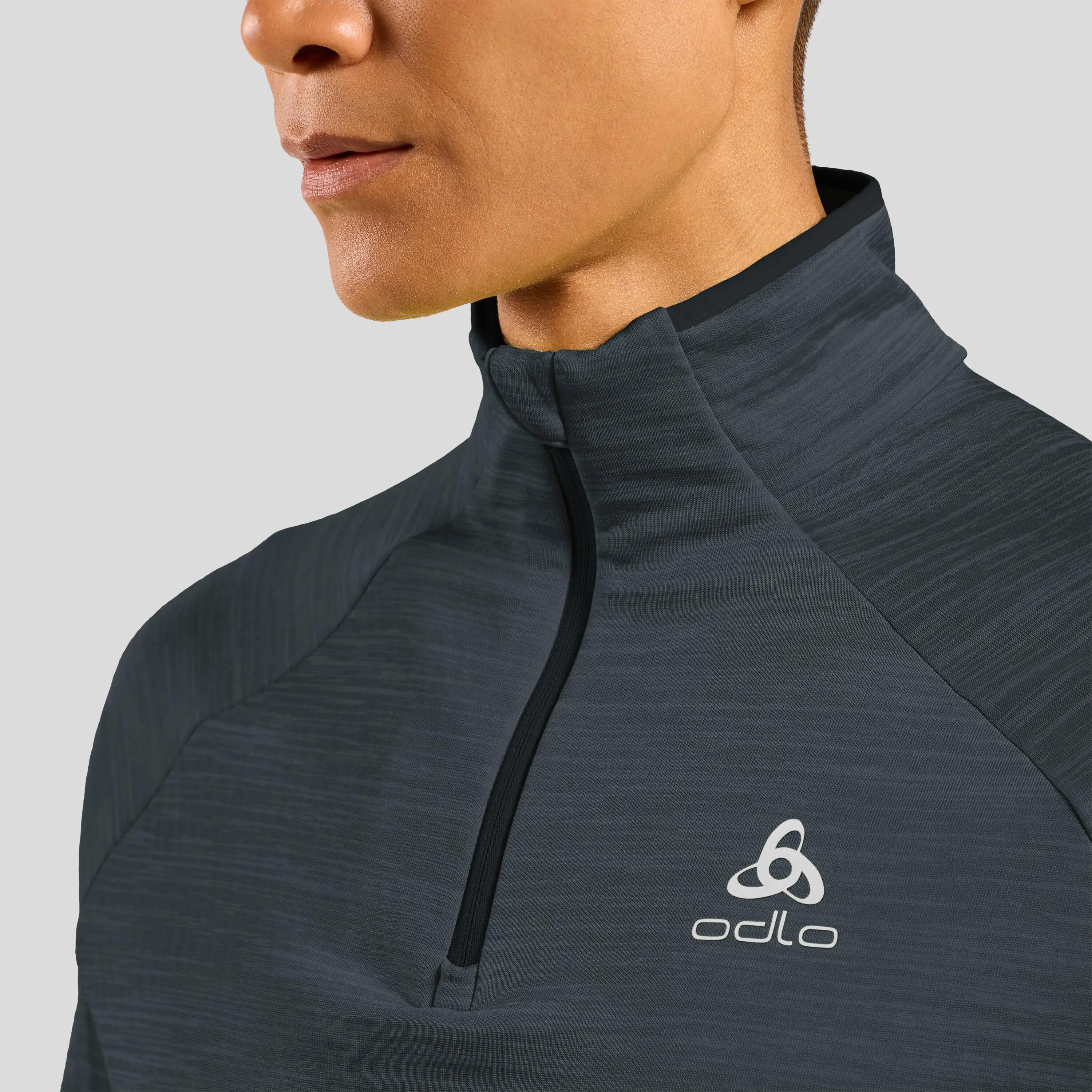 Pull à manches longues et col zippé Run Easy pour homme 3/8