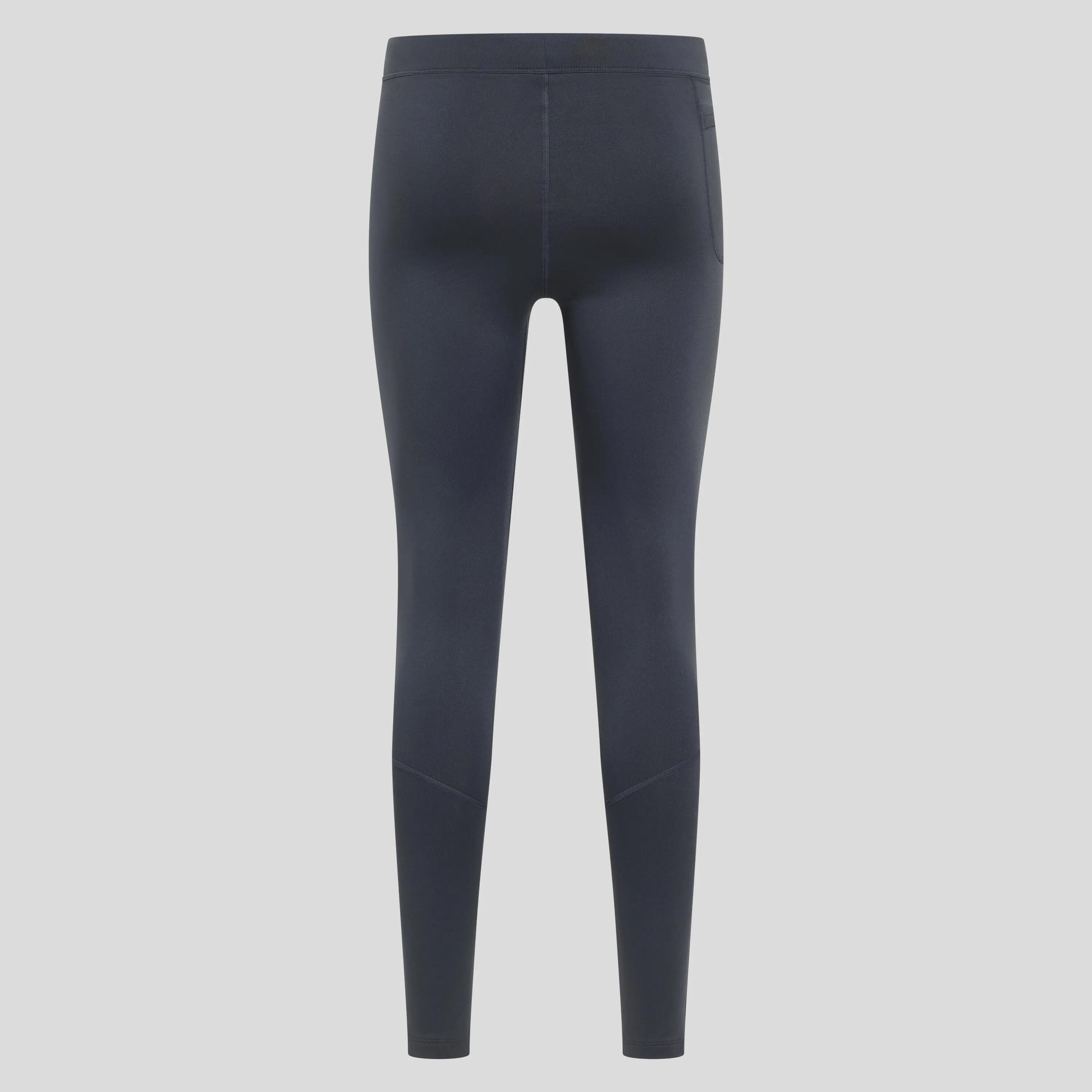 Collant da running Odlo Essential Warm Uomo con interno spazzolato blu/grigio 7/7