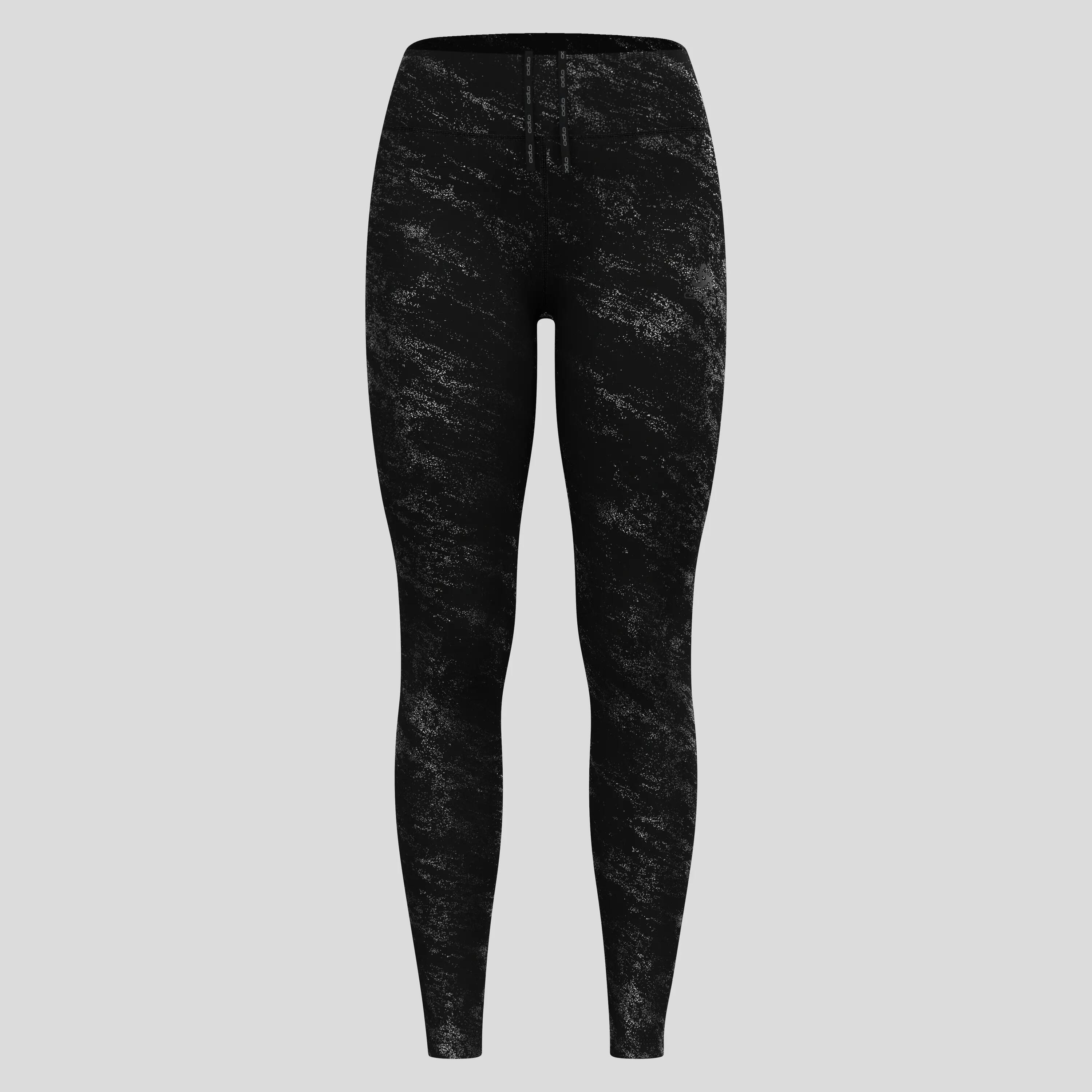 Legginsy do biegania damskie Odlo ZEROWEIGHT PRINT REFLECTIVE 5/6