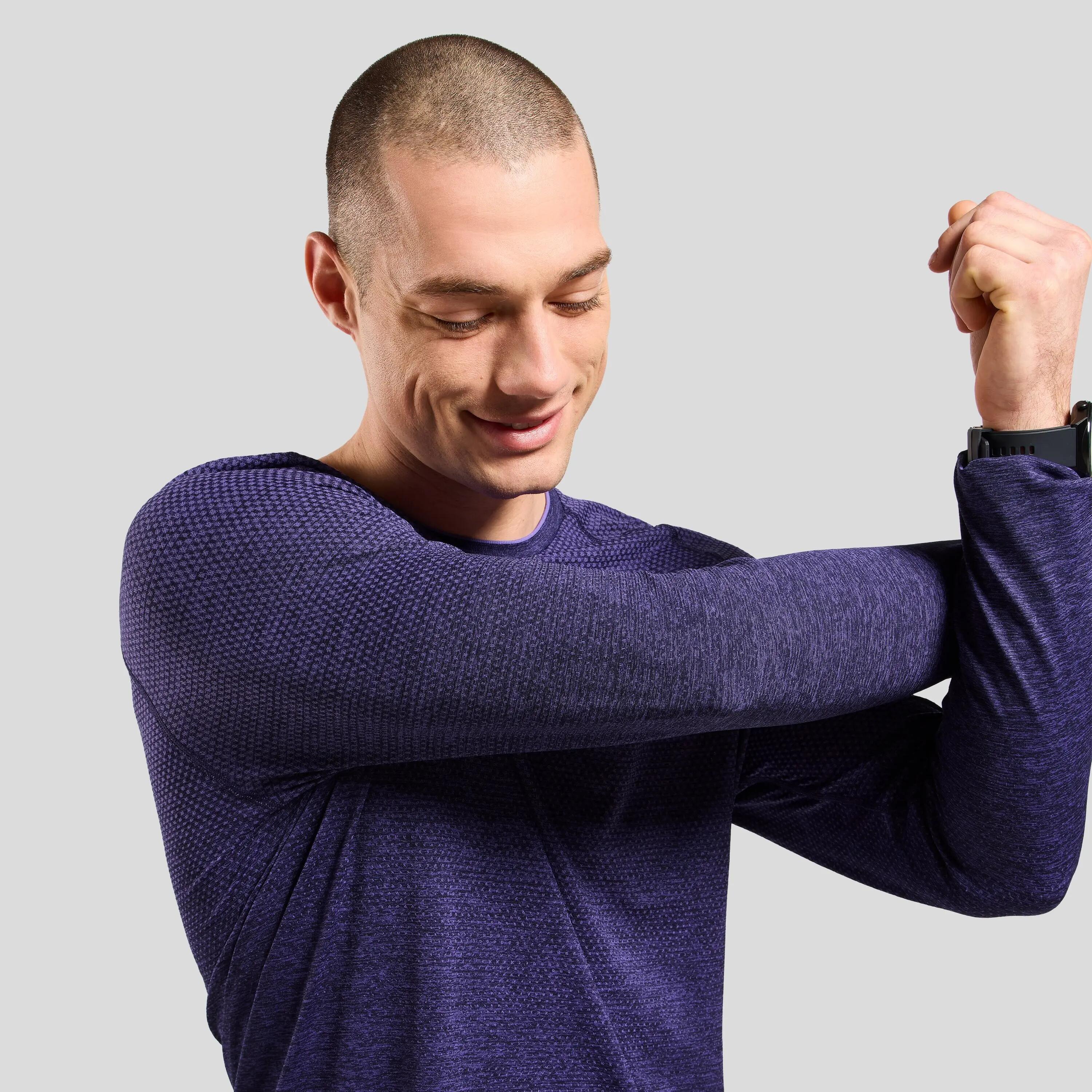 Odlo Essentials Seamless Langarmshirt in Dunkelblau 5/8