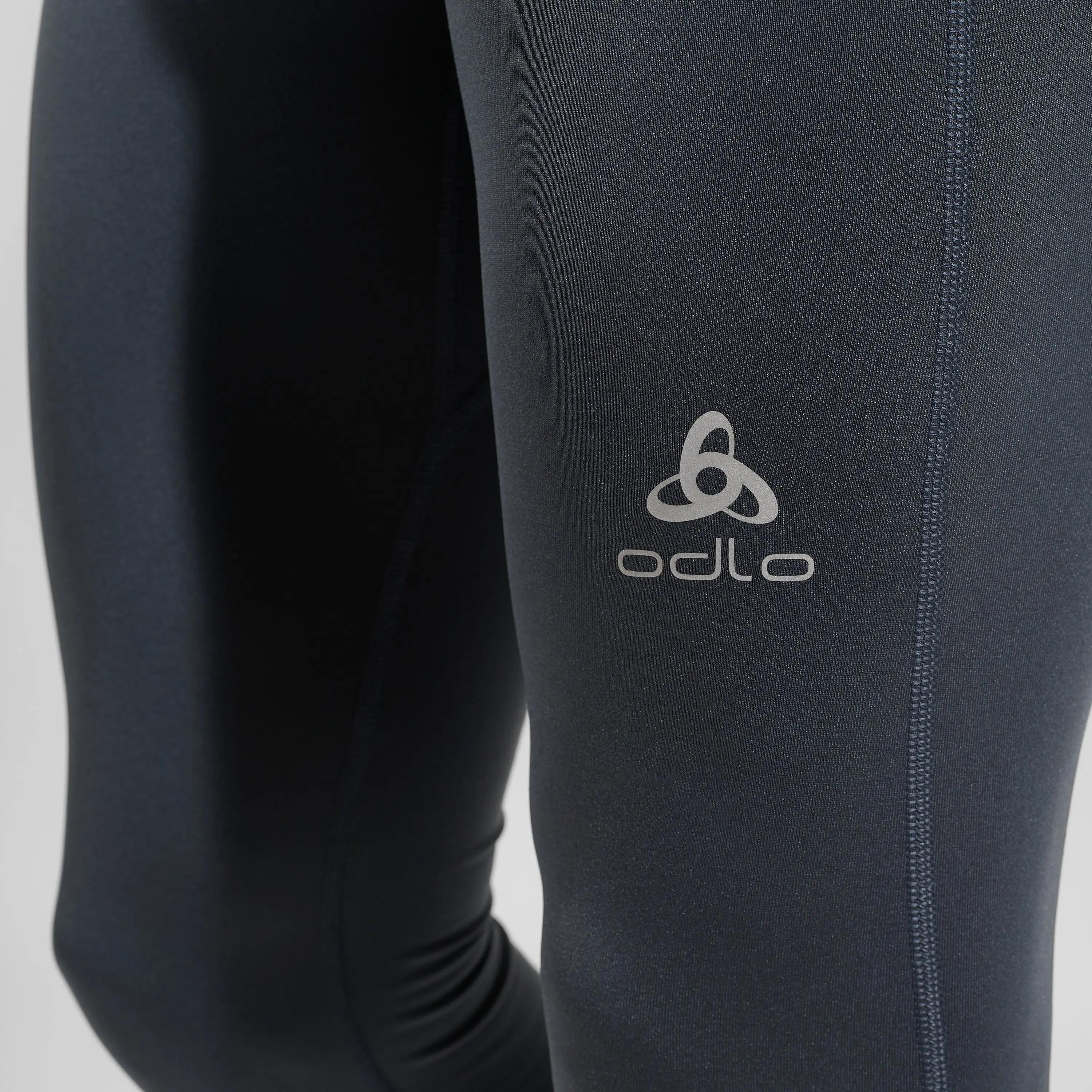 Collant da running Odlo Essential Warm Uomo con interno spazzolato blu/grigio 3/7