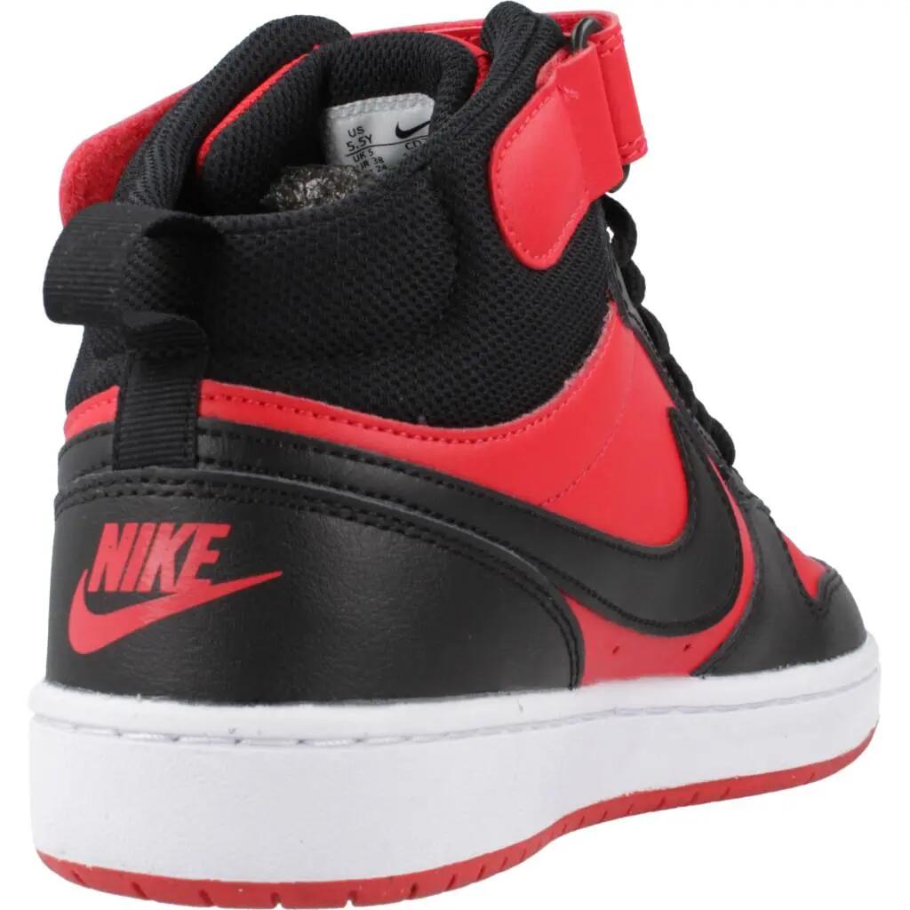 Scarpe Da Ginnastica Nike Modello Court Borough Mid 2 (gs) Colore Rosso 3/5