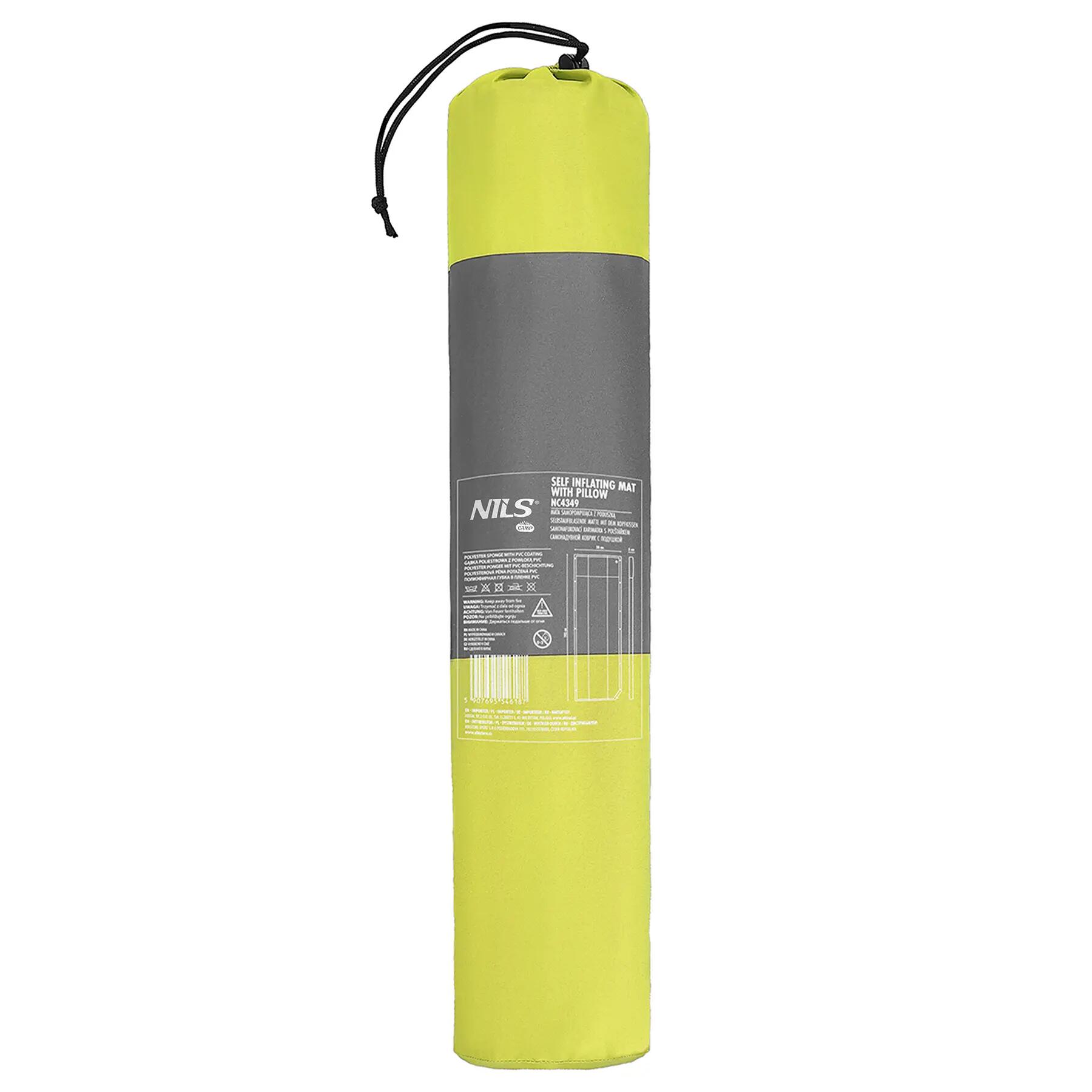 Zelfopblaasbare kampeermatras met kussen NILS CAMP NC4349 7/13