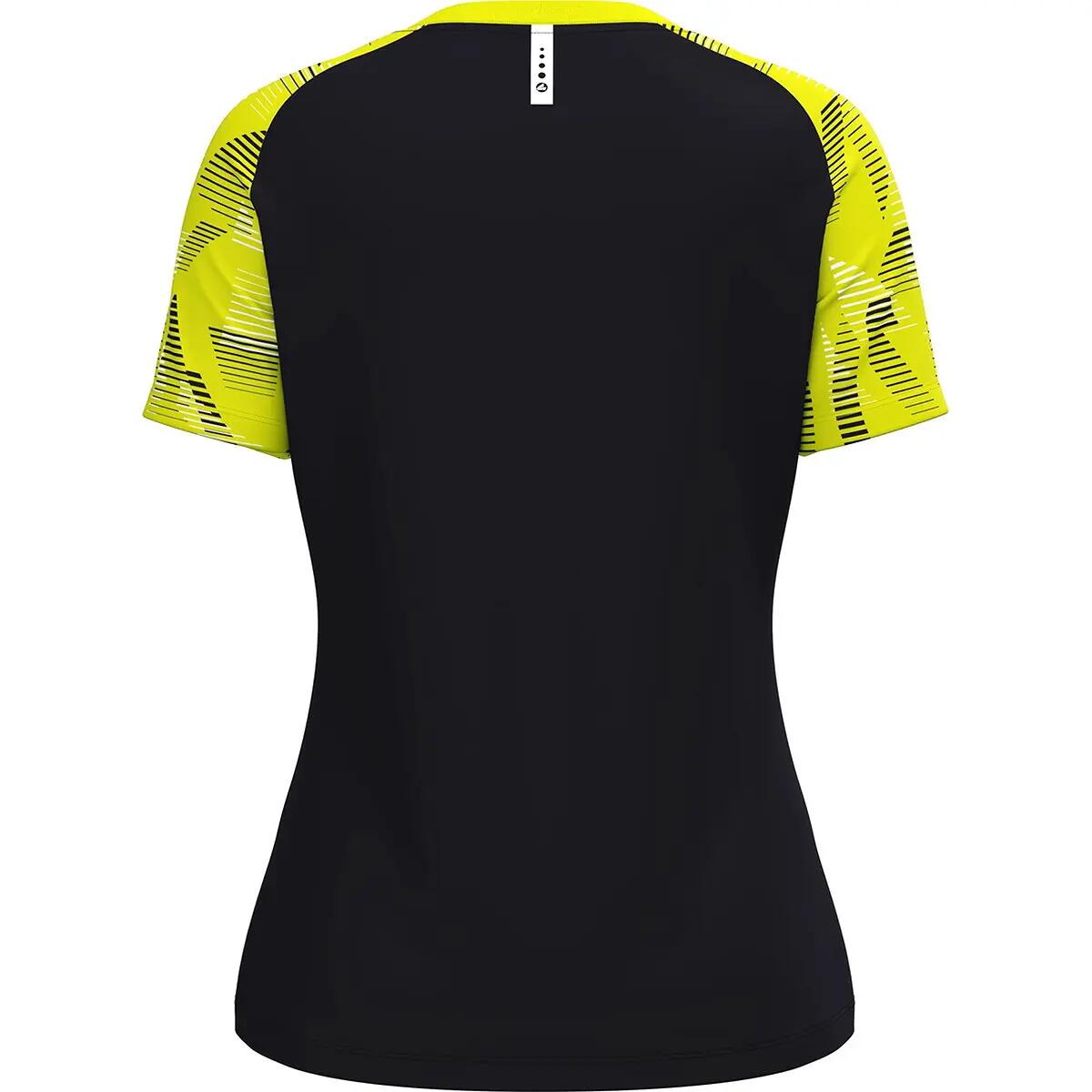 T-shirt sport - Fitness - Femmes - Légère, résistante - Sonic - Noir/Jaune fluo 2/5