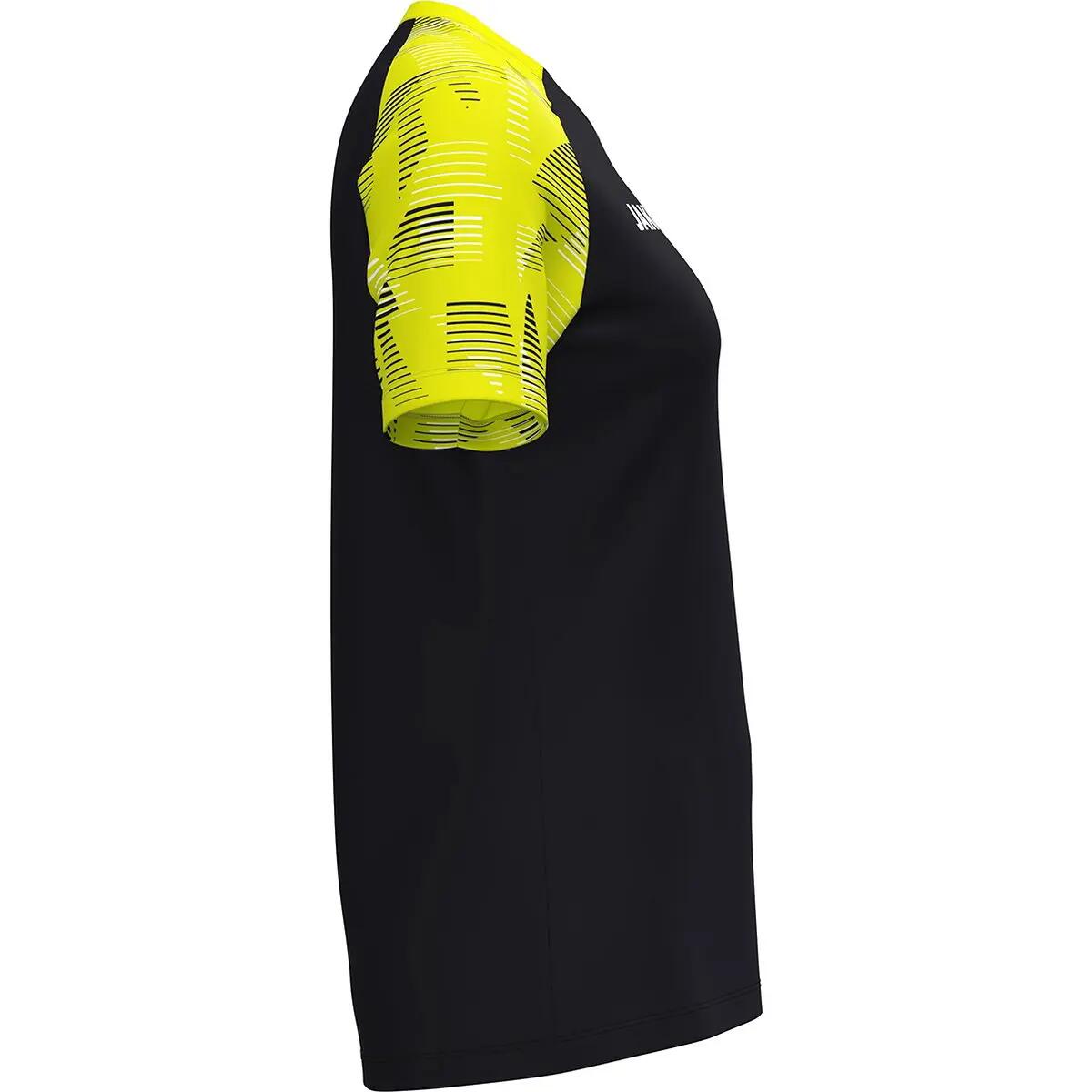 T-shirt sport - Fitness - Femmes - Légère, résistante - Sonic - Noir/Jaune fluo 4/5