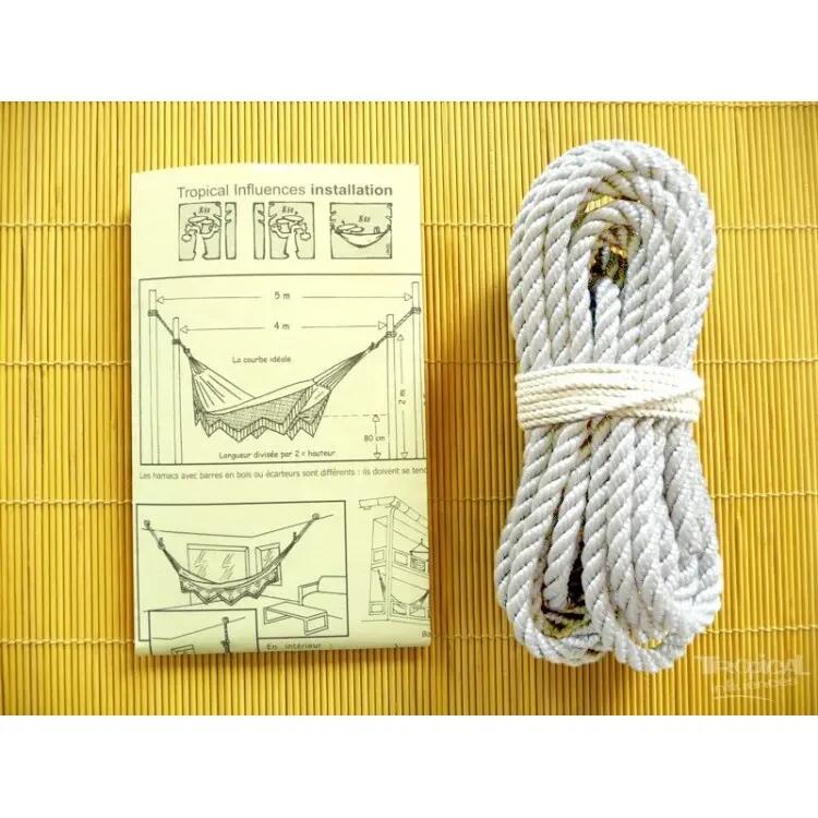 Tropical Hamac - Corde pour hamac blanc 8mm 3 torons 4/4