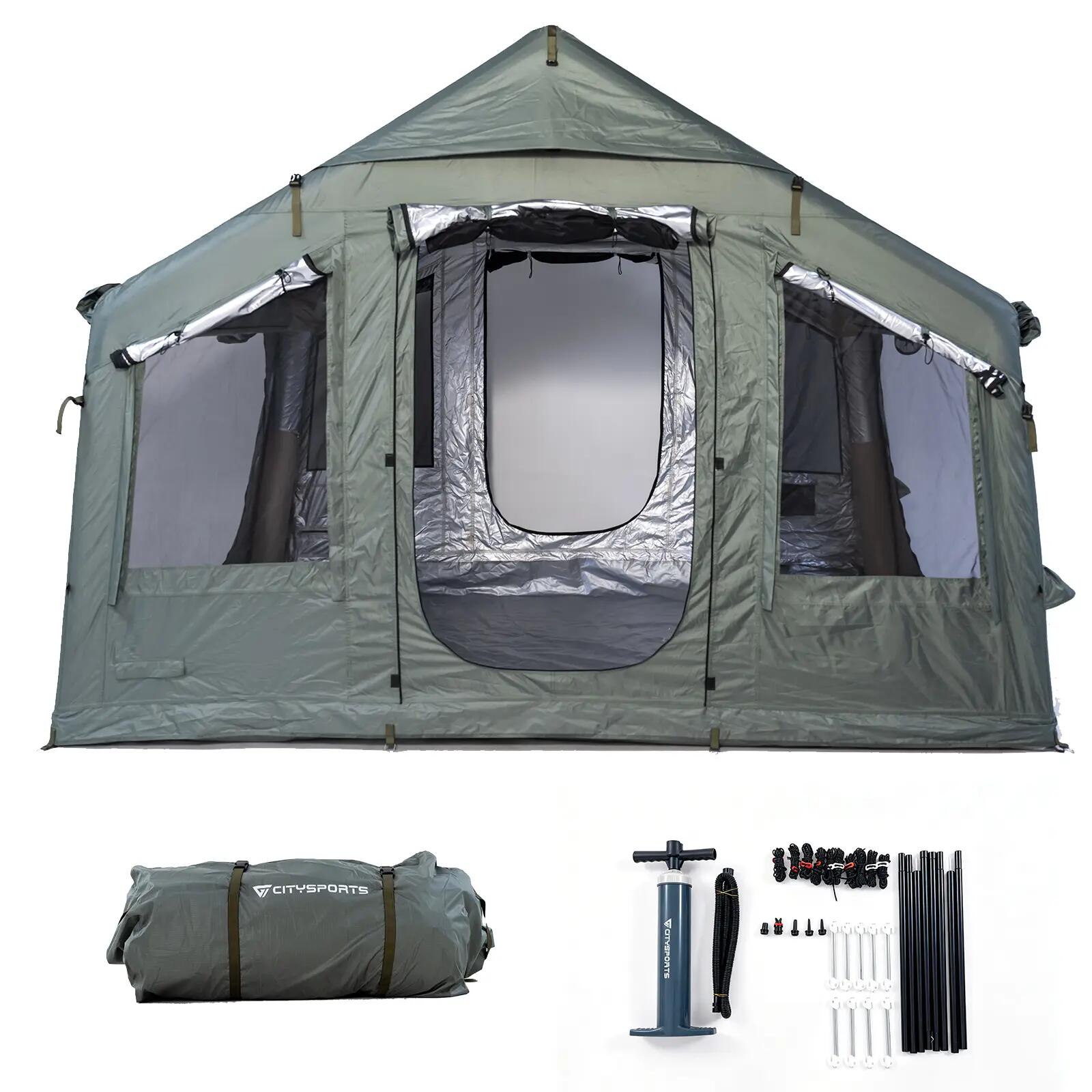 Opblaasbare Kampeertent, Grote Draagbare Tent 8 m² met Luchtpomp 1/7