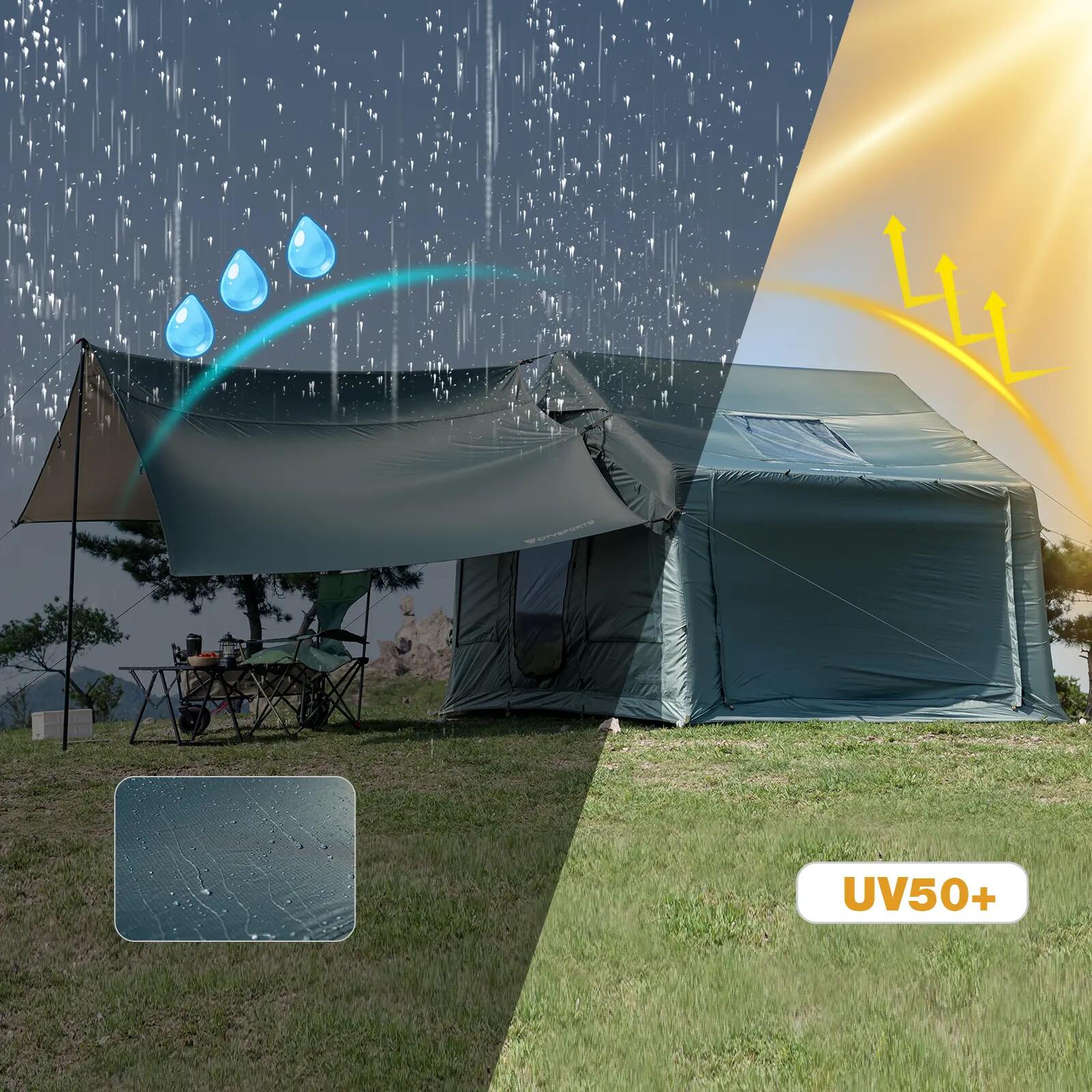Opblaasbare Kampeertent, Grote Draagbare Tent 8 m² met Luchtpomp 2/7
