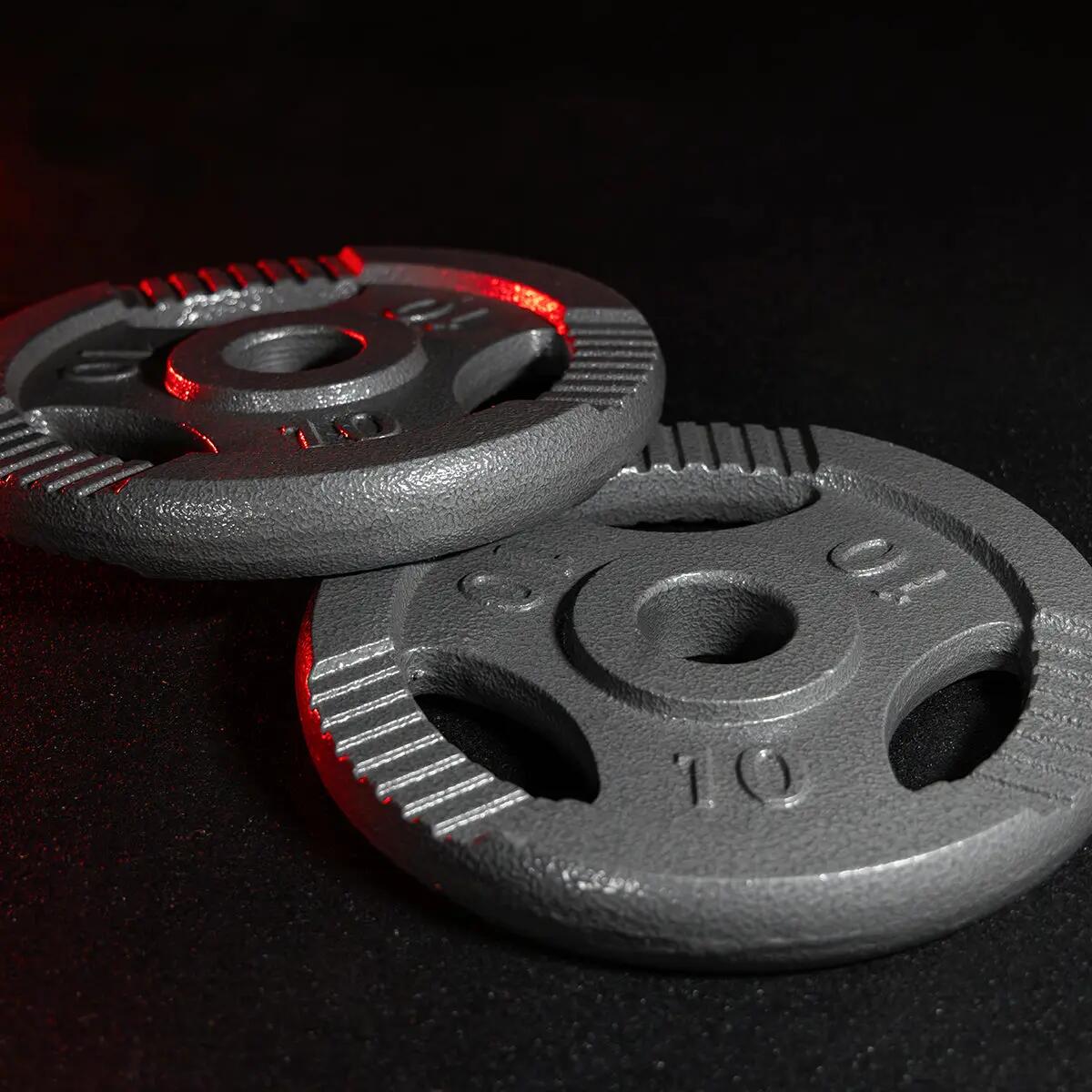 8 POIDS EN FONTE GRIP | DIAMETRE 31 MM | MUSCULATION | LOT DE 4x5 KG et 4x2,5 kG 7/7
