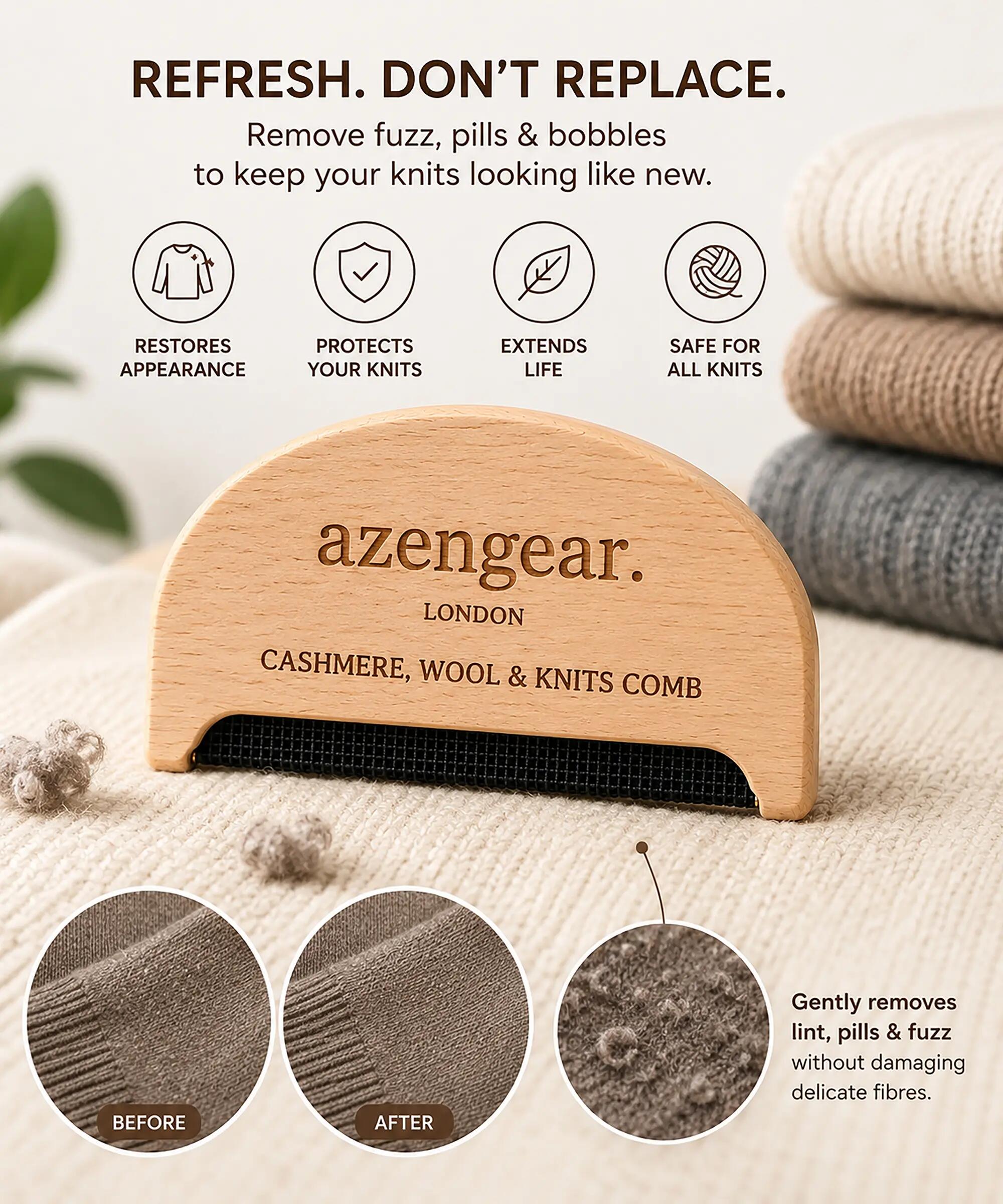 Pettine per cashmere e levapelucchi per maglioni e maglieria 2/10