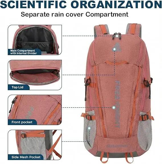 Mixte Voyage Sac à dos 45L étanche couvre-pluie SportMax 3/3