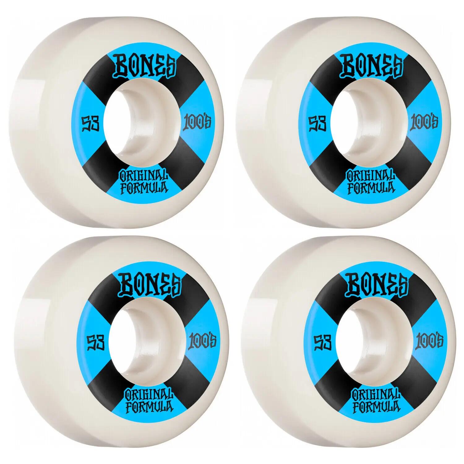 Bones Wheels 100's White-Blue V5 Sidecut 53mm 4/4