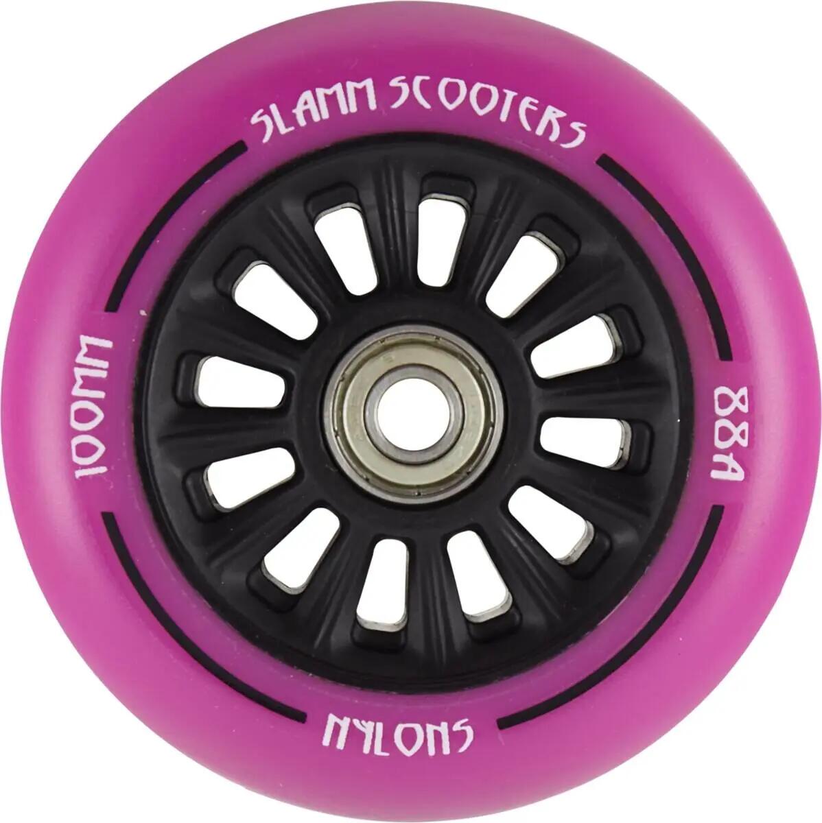 Slamm Nylon Kern 100mm Stuntstep Wiel Compleet - 100mm - Paars 4/4