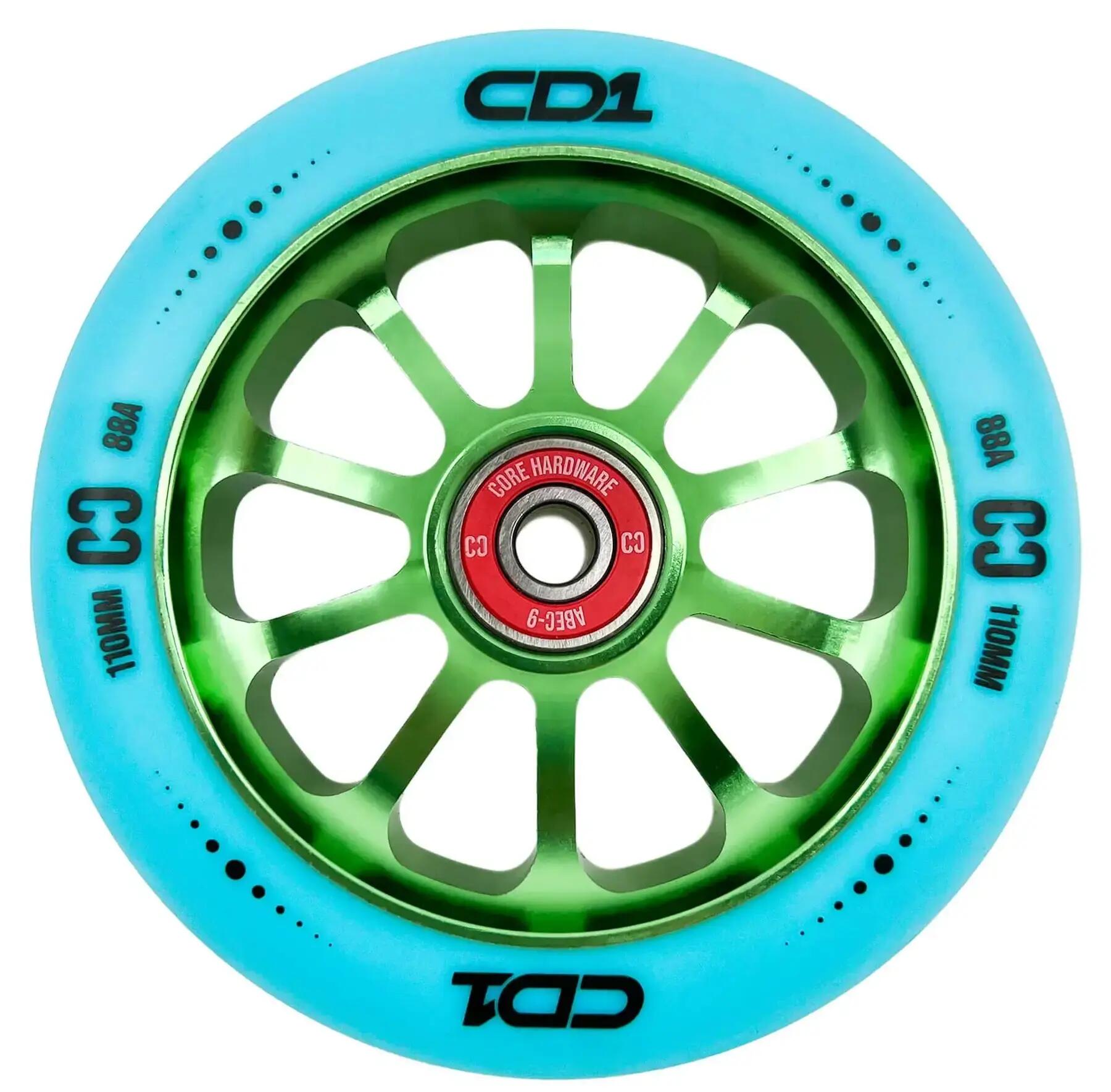 CORE CD1 Stuntstep Wiel 110mm Blue Lime 4/4